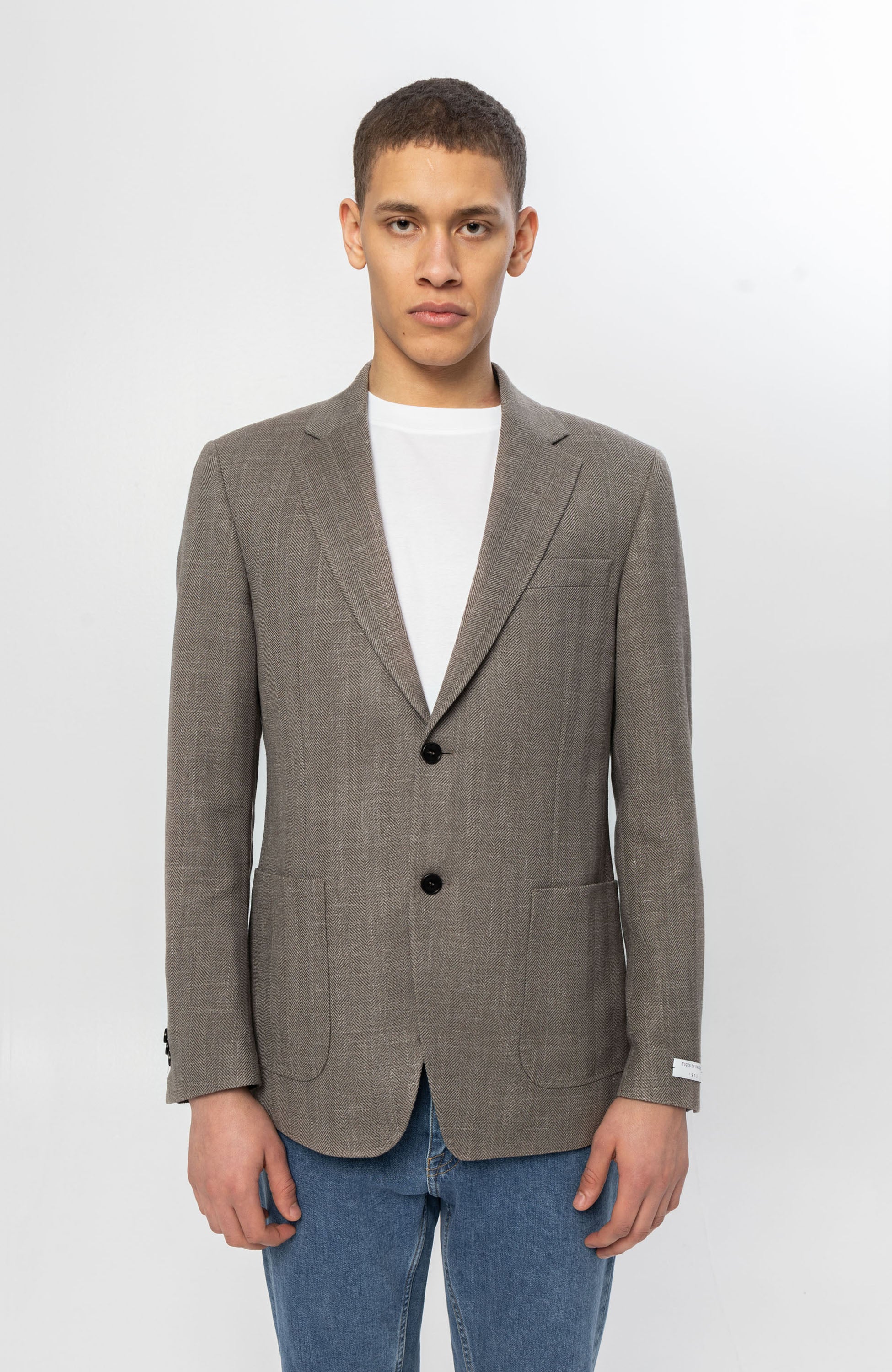 Tiger of sweden Beige Casualowa marynarka z mieszanki wełny justin hl image 3