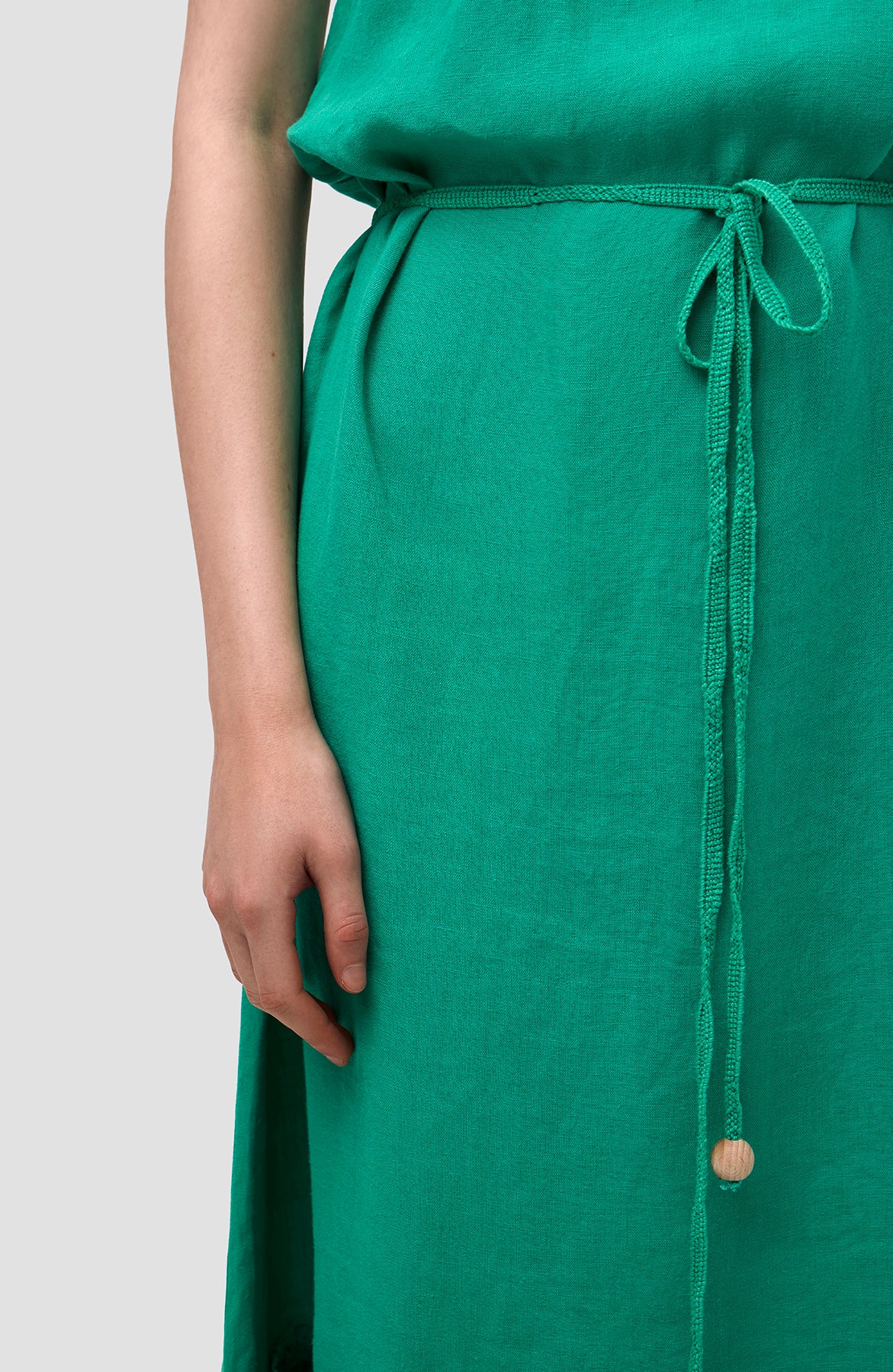 120% lino Green Linane maksikleit põllkaelusega image 7