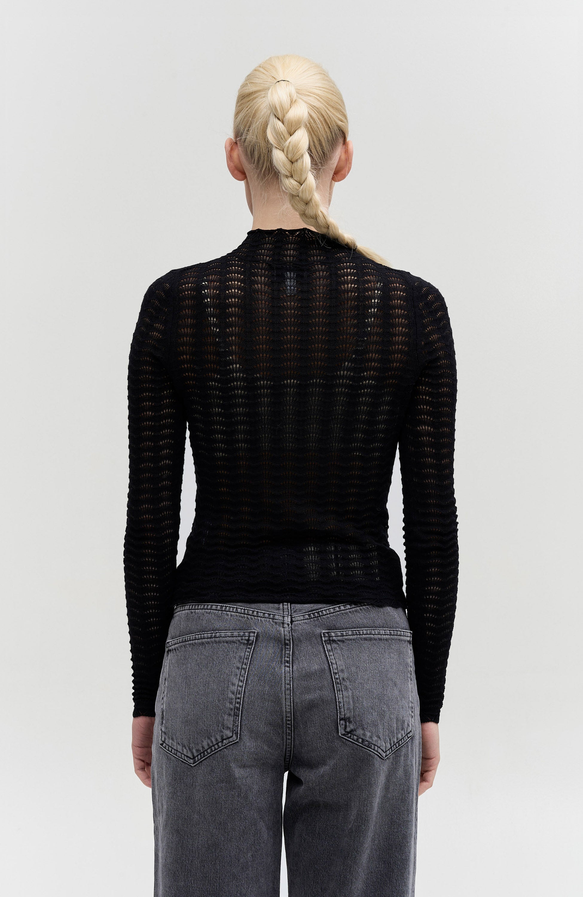 House of dagmar Black Lace knit top image 5