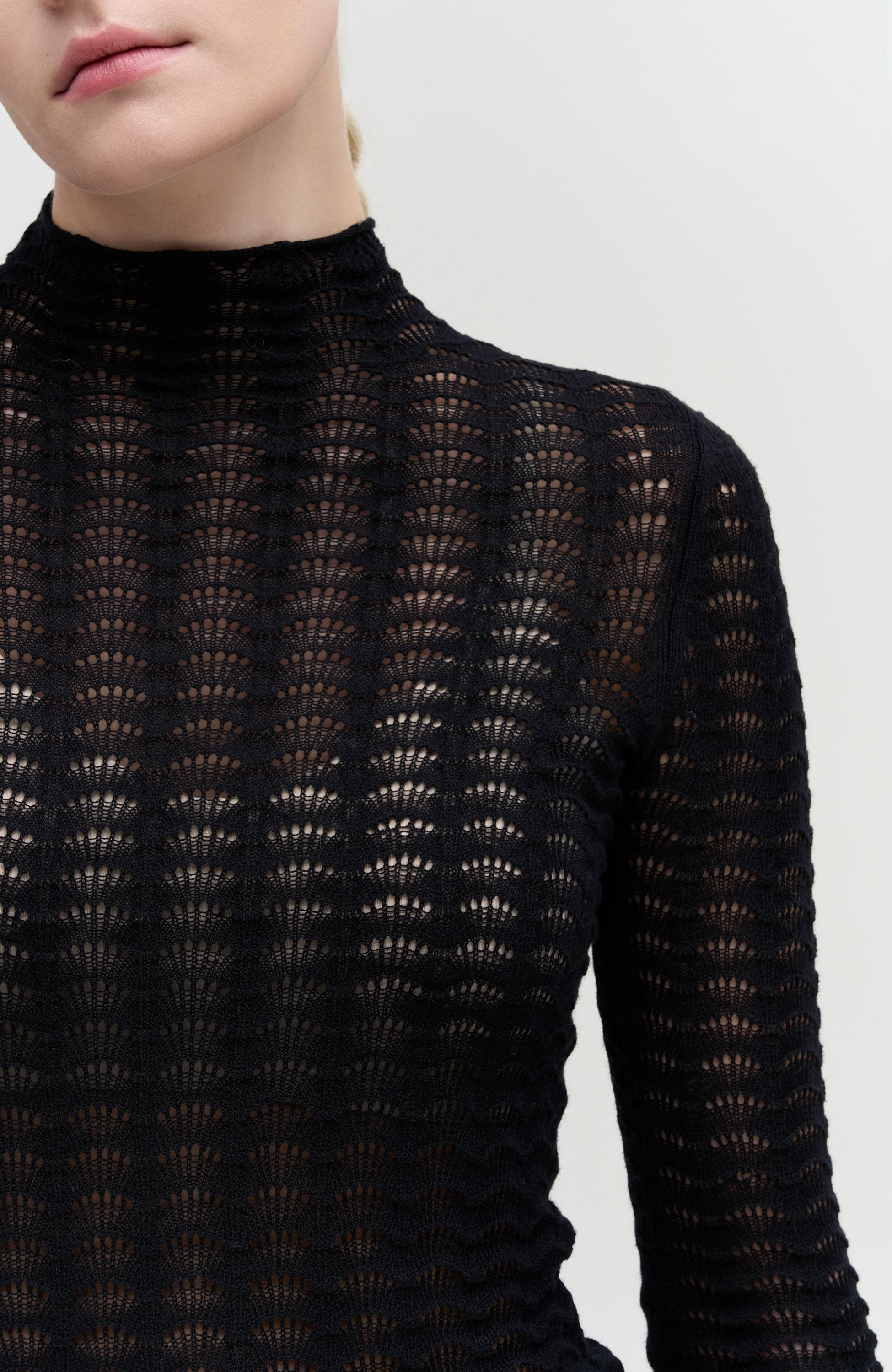 House of dagmar Black Lace knit top image 7