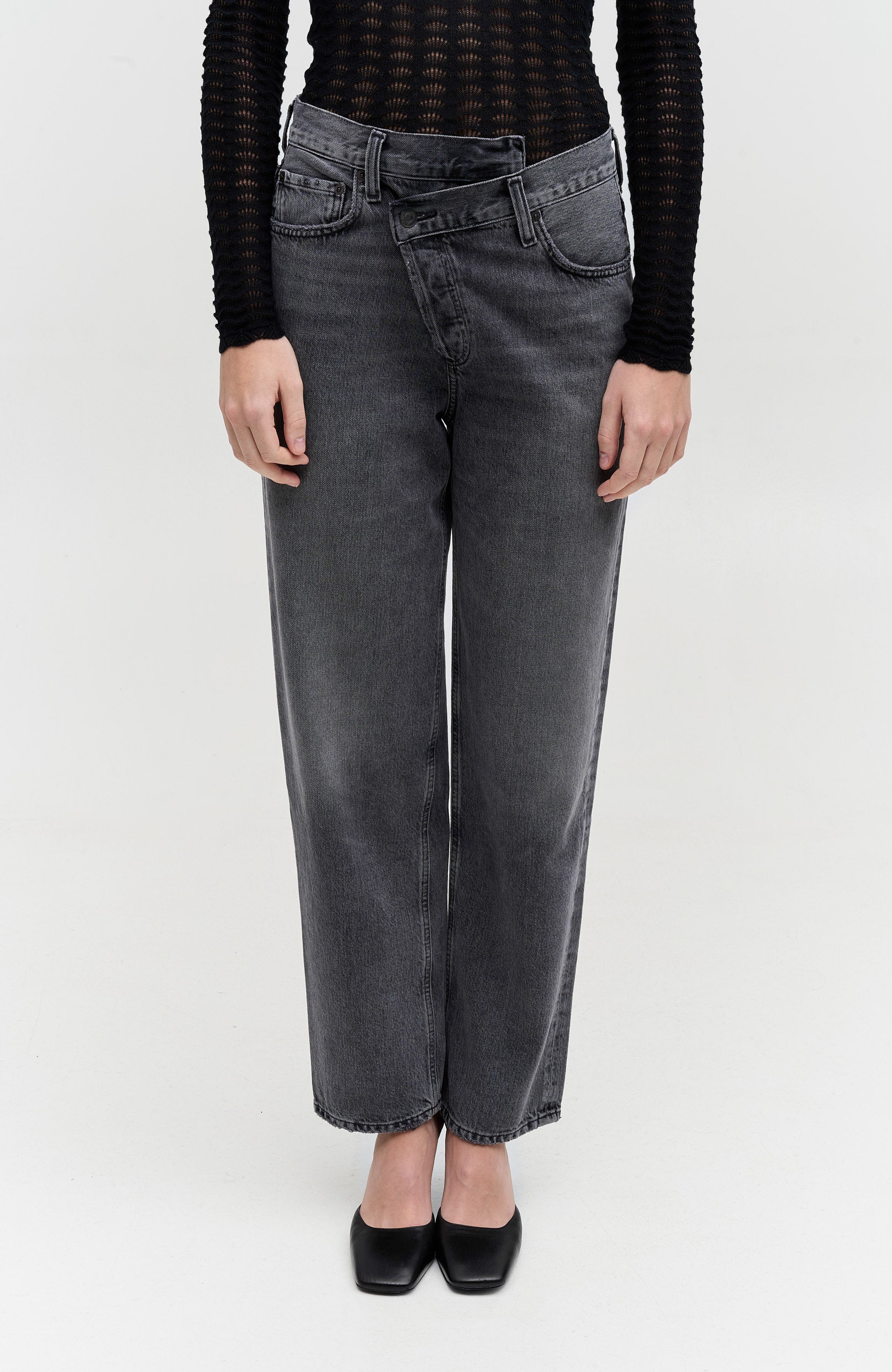 Agolde Black Jeansy criss cross image 2