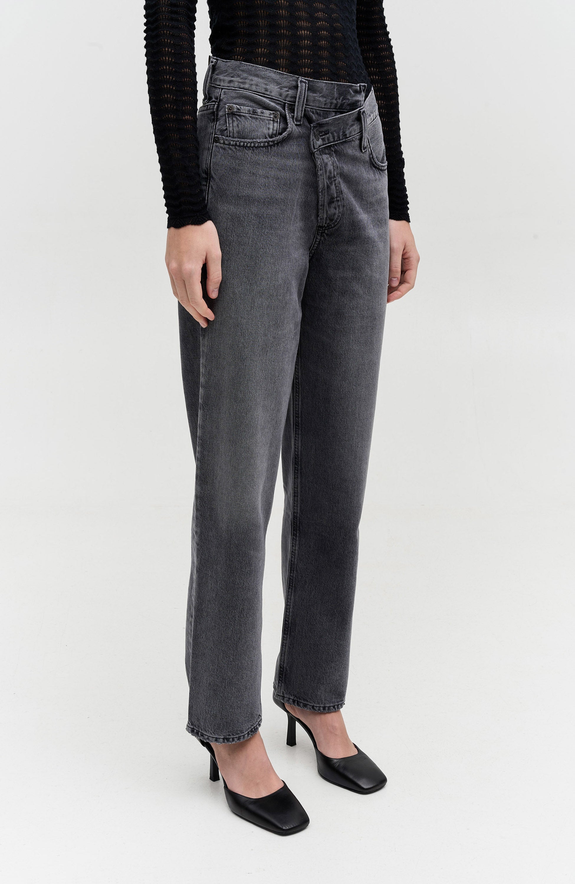 Agolde Black Jeansy criss cross image 3