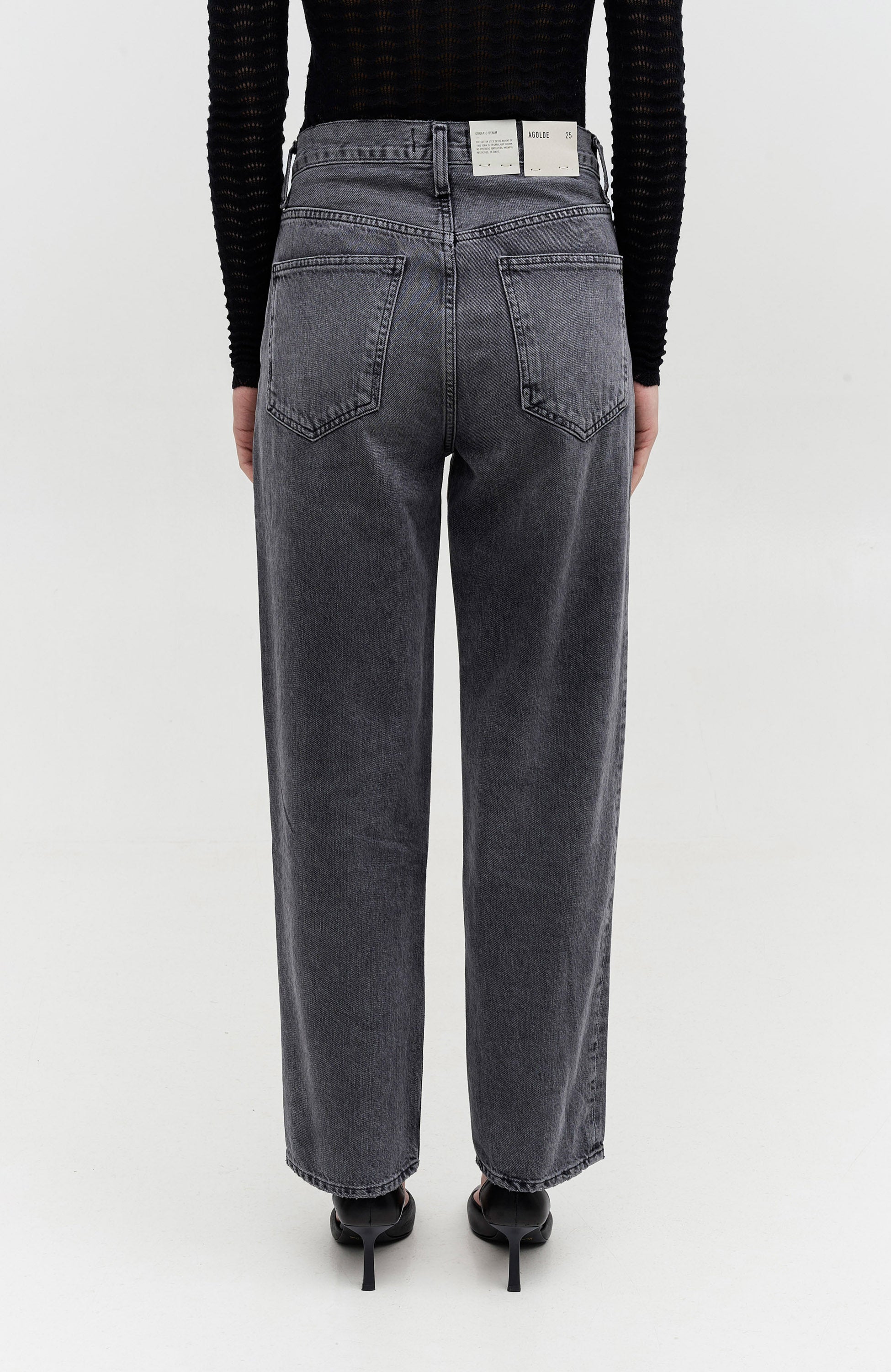 Agolde Black Jeansy criss cross image 4