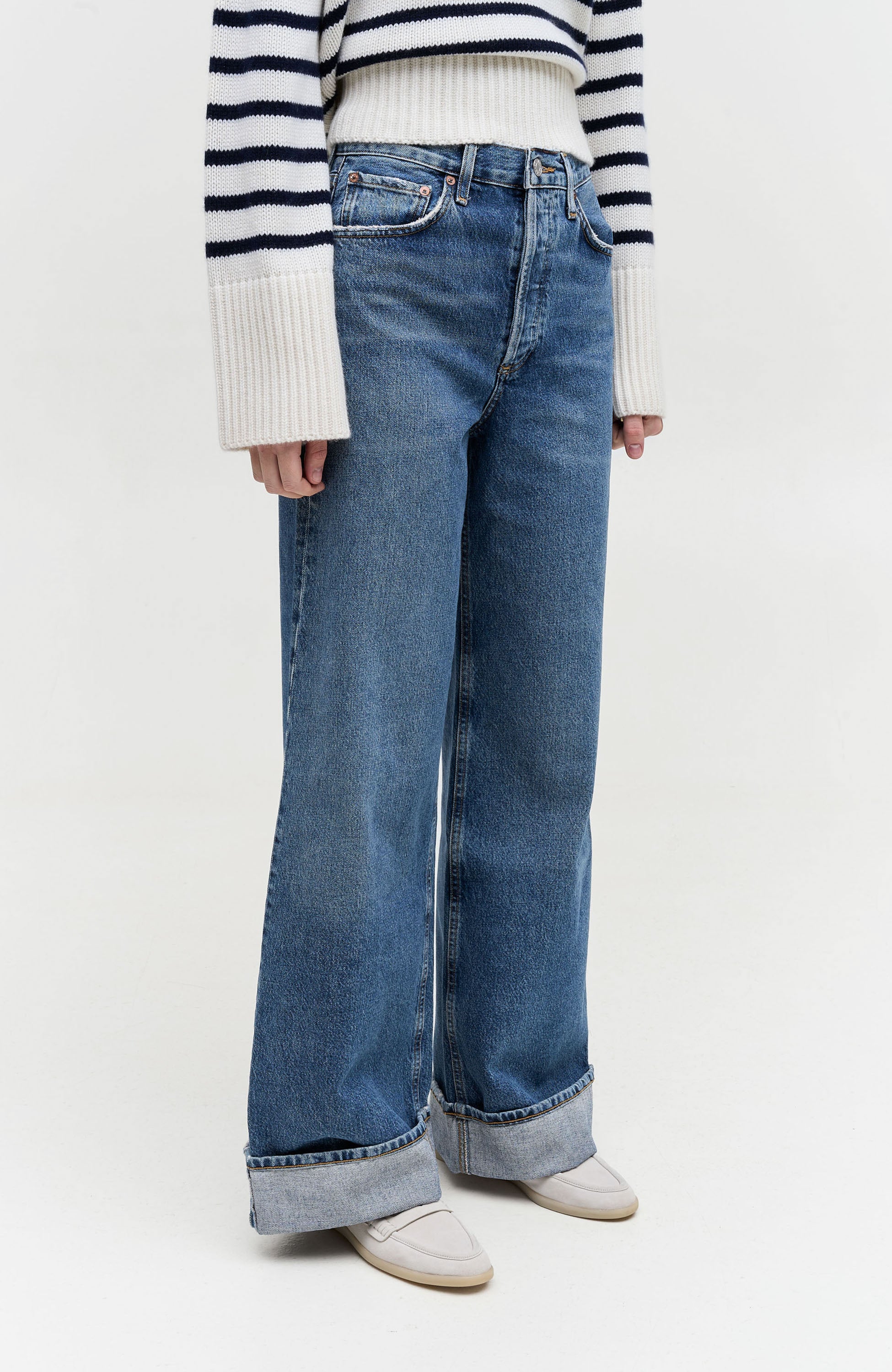 Agolde Blue Wide-leg jeans dame image 3