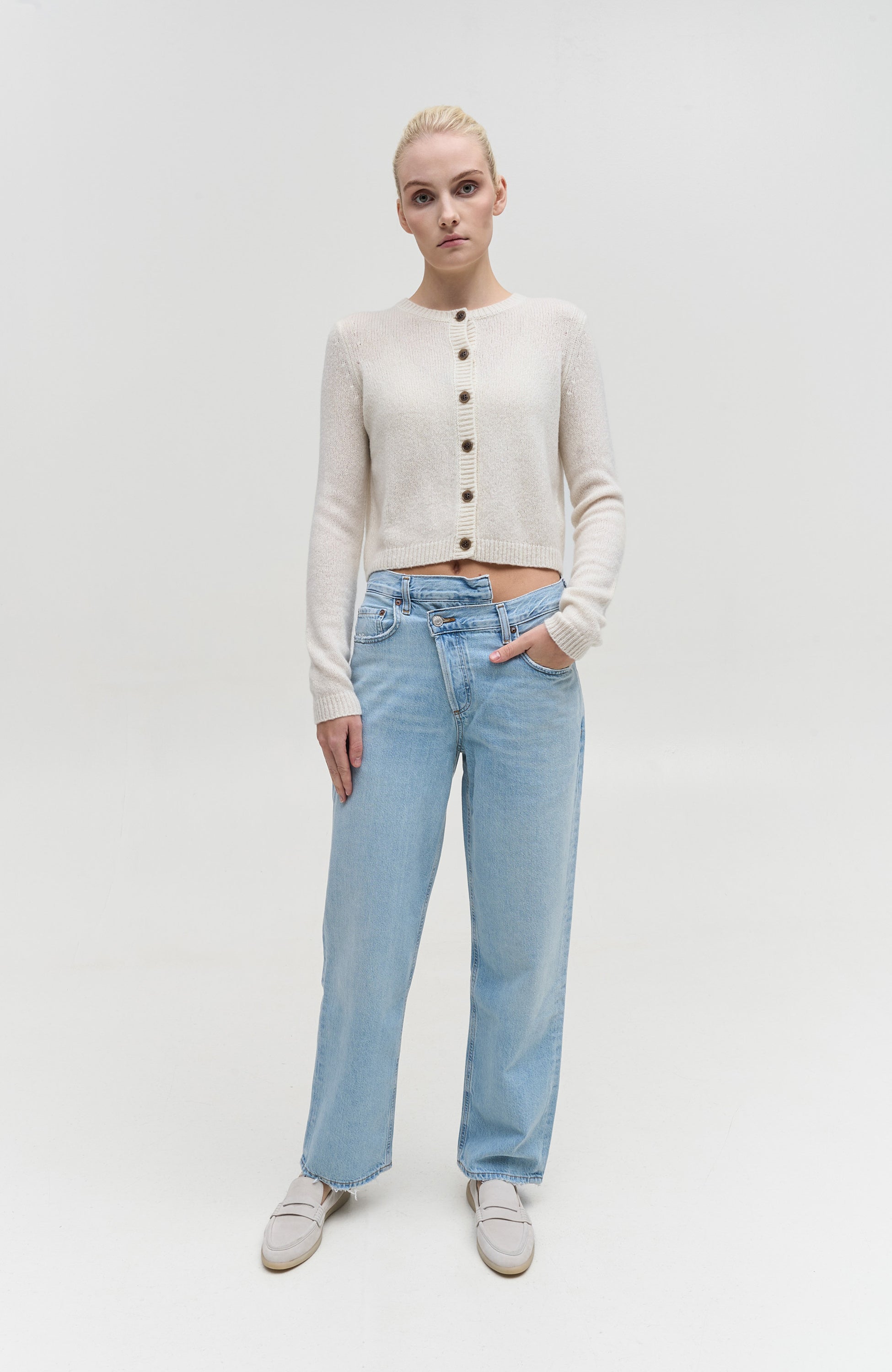 Agolde Blue Criss cross upsized jeans image 7