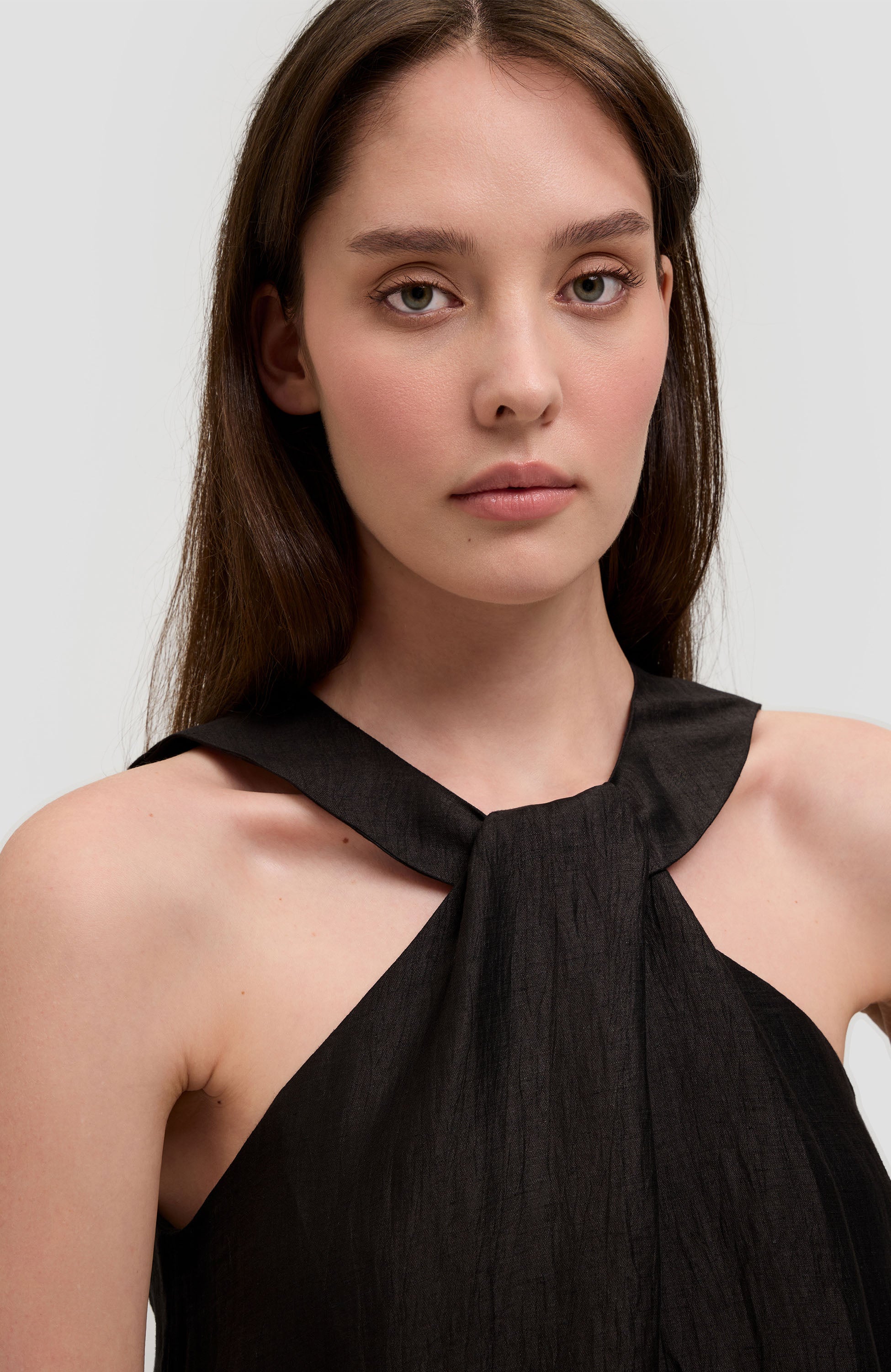 House of dagmar Black Lniana sukienka twist image 6