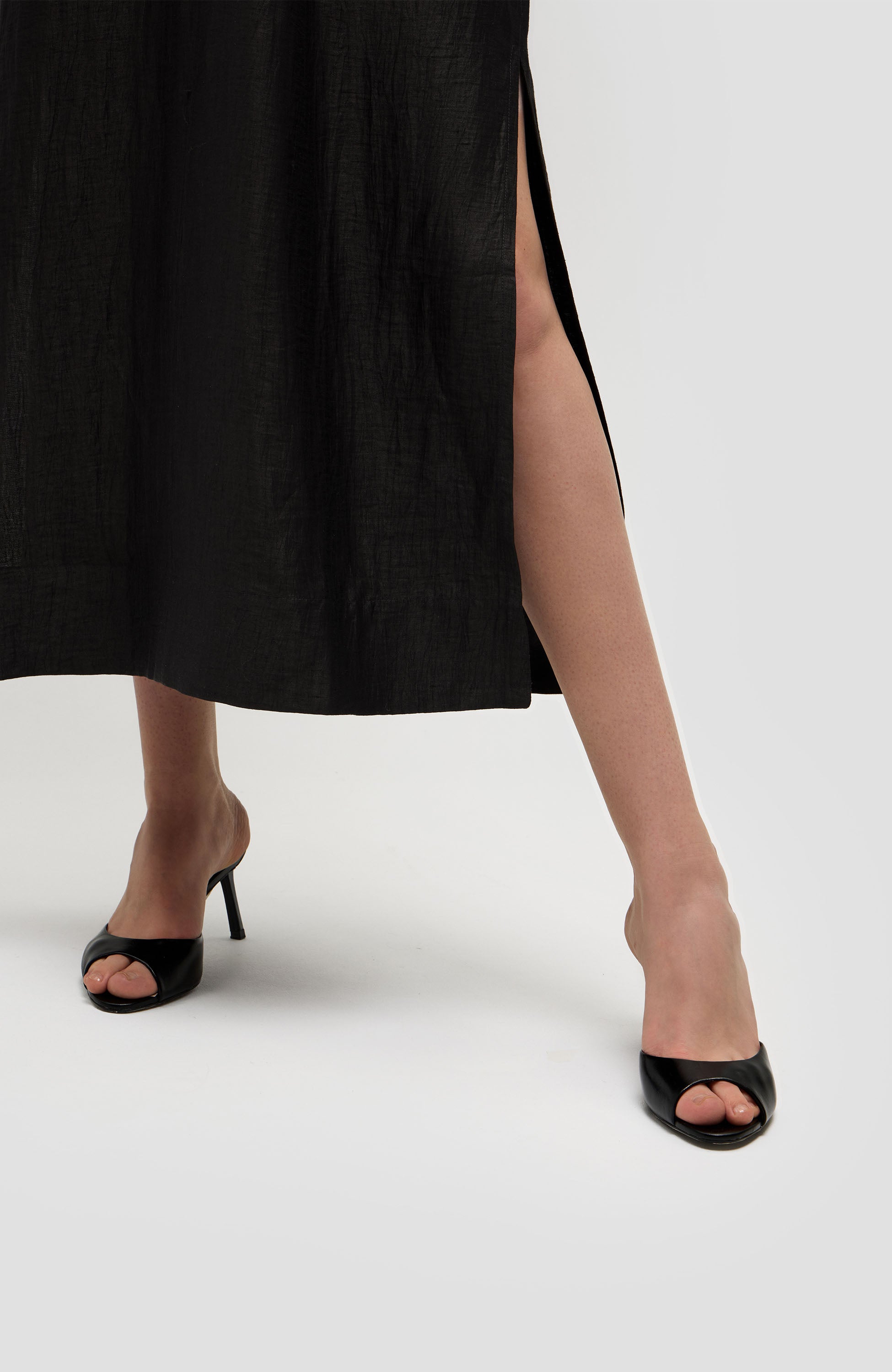 House of dagmar Black Lniana sukienka twist image 9