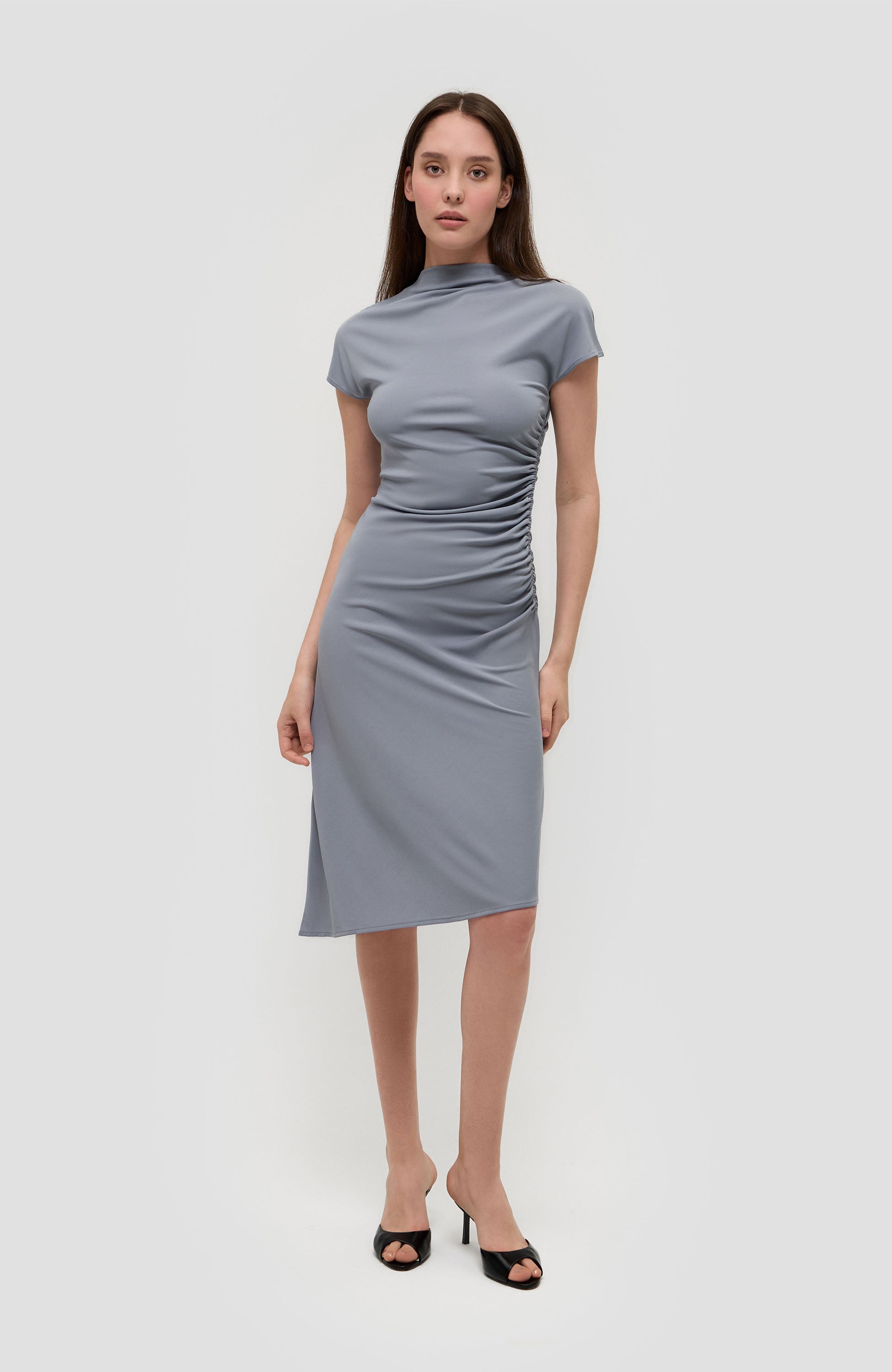 Drape midi dress ALIZ - Shop Online at BEIGE Drape midi dress ALIZ - Shop Online at BEIGE