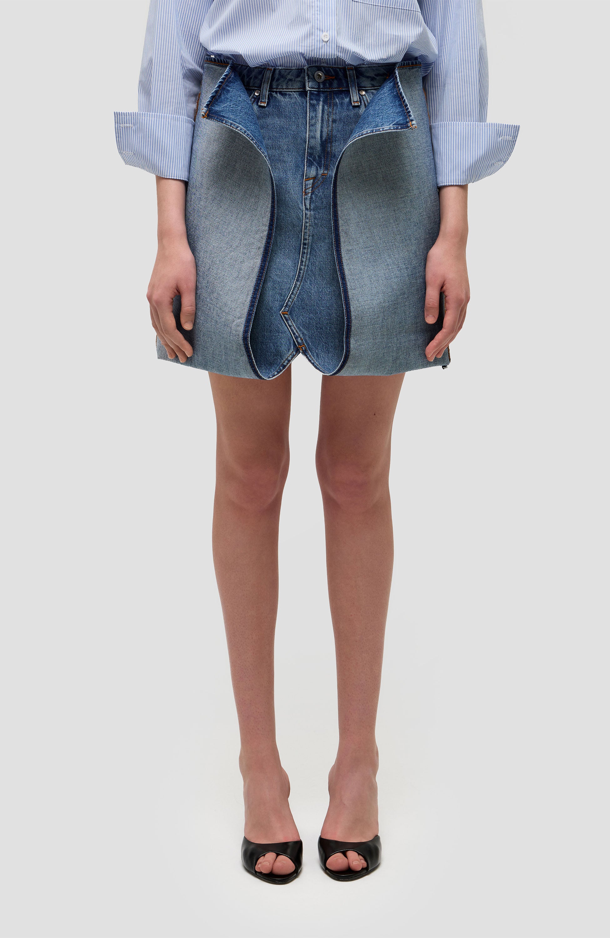 Tiger of sweden Blue Front-slit denim skirt tillis image 6