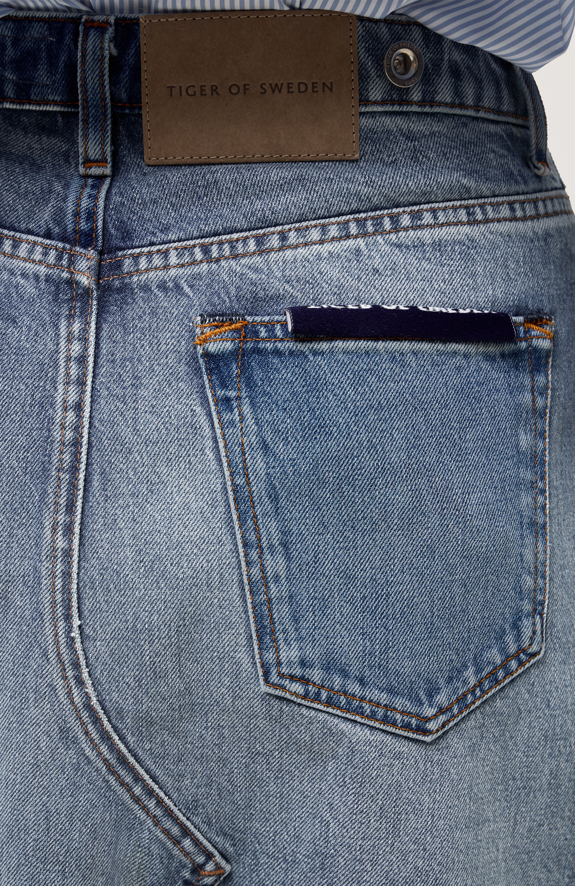 Tiger of sweden Blue Front-slit denim skirt tillis image 8