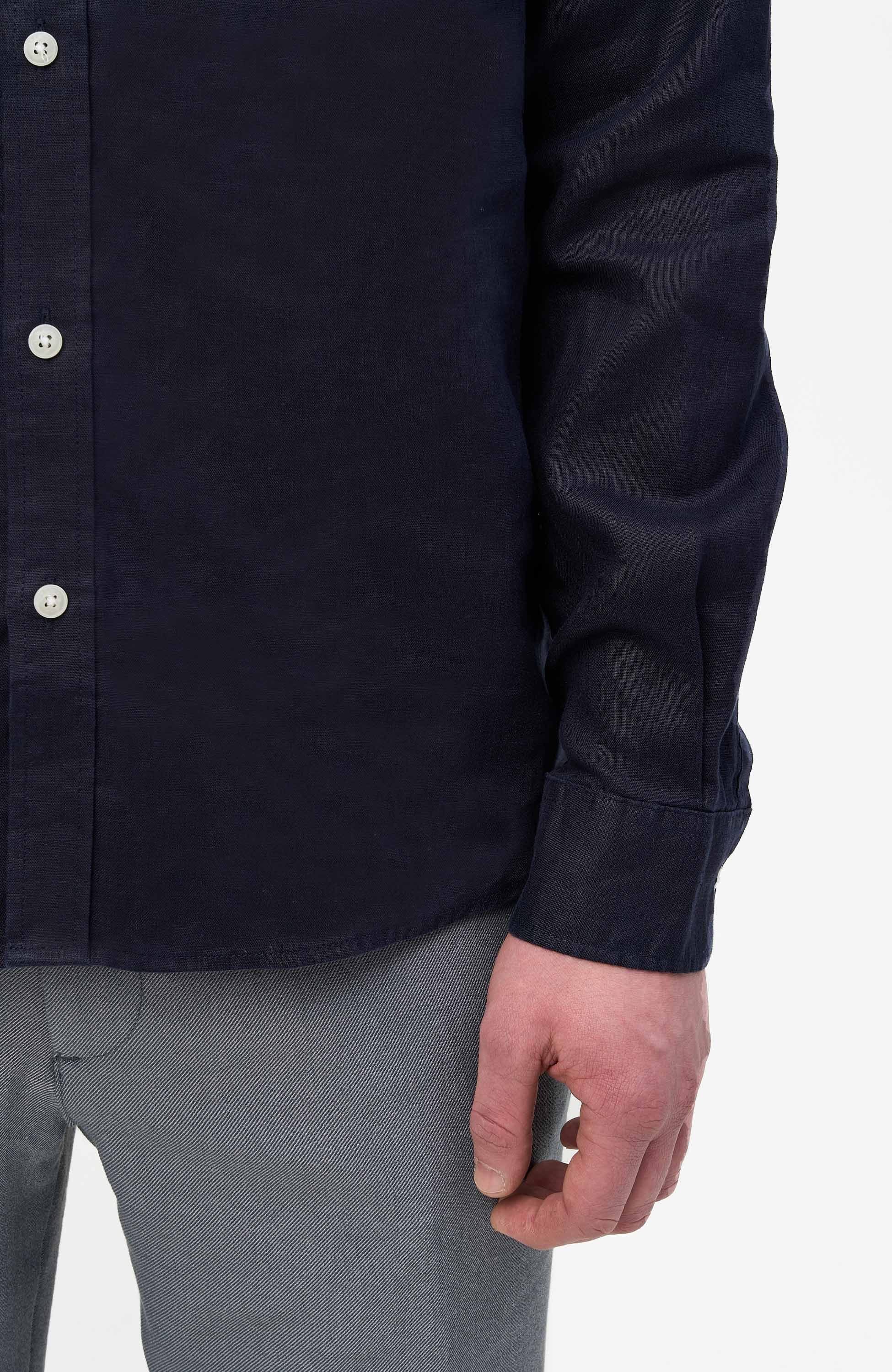 Les deux Navy Linen shirt kristian image 7