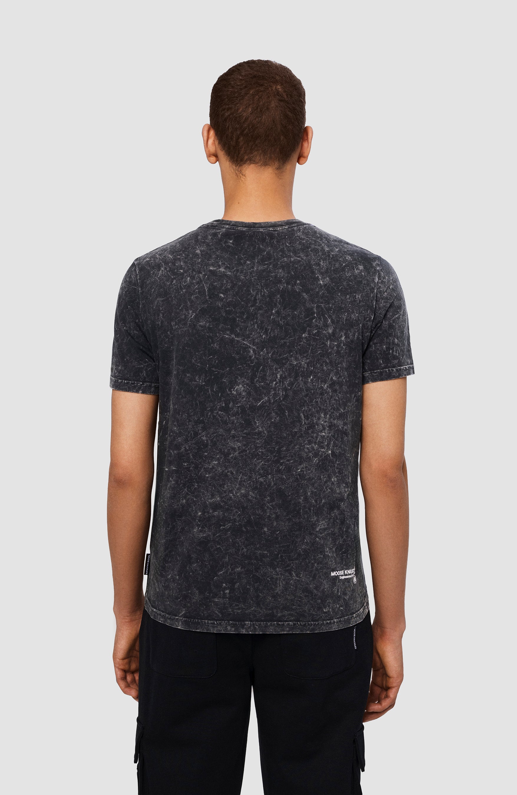 Moose knuckles Black Washed-effect cotton t-shirt philippe image 3