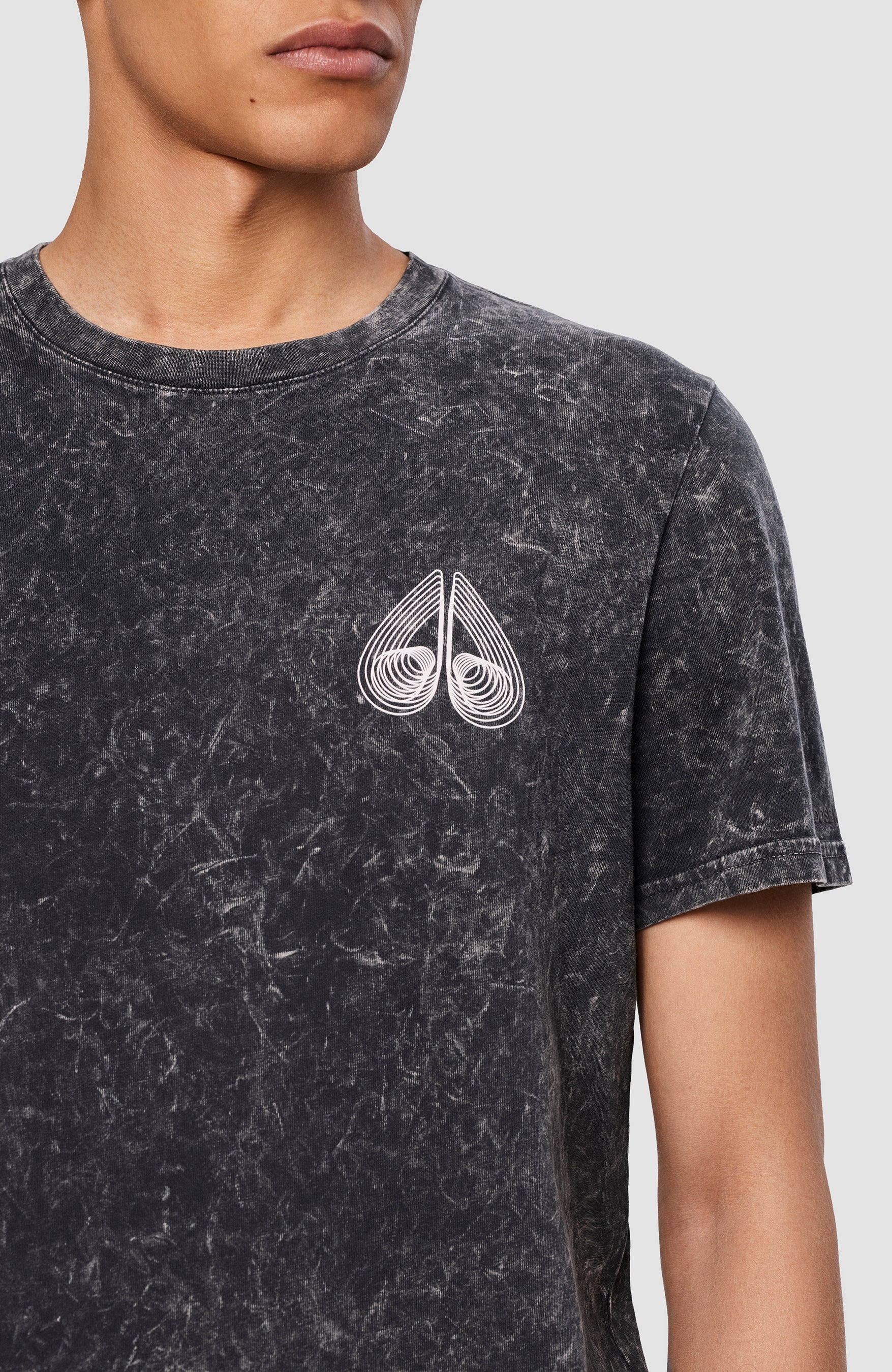 Moose knuckles Black Washed-effect cotton t-shirt philippe image 4
