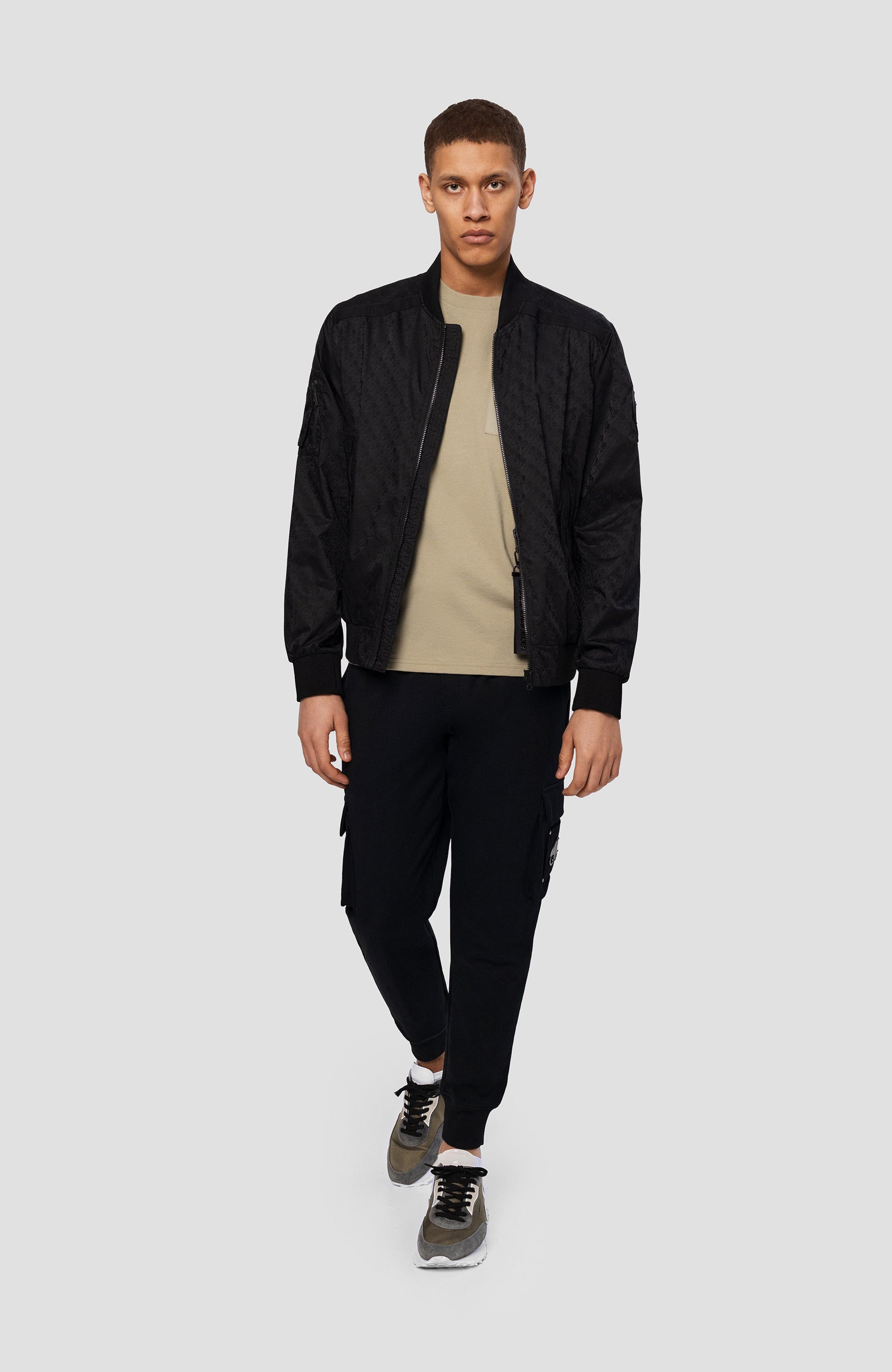Logo-pattern bomber jacket COURVILLE