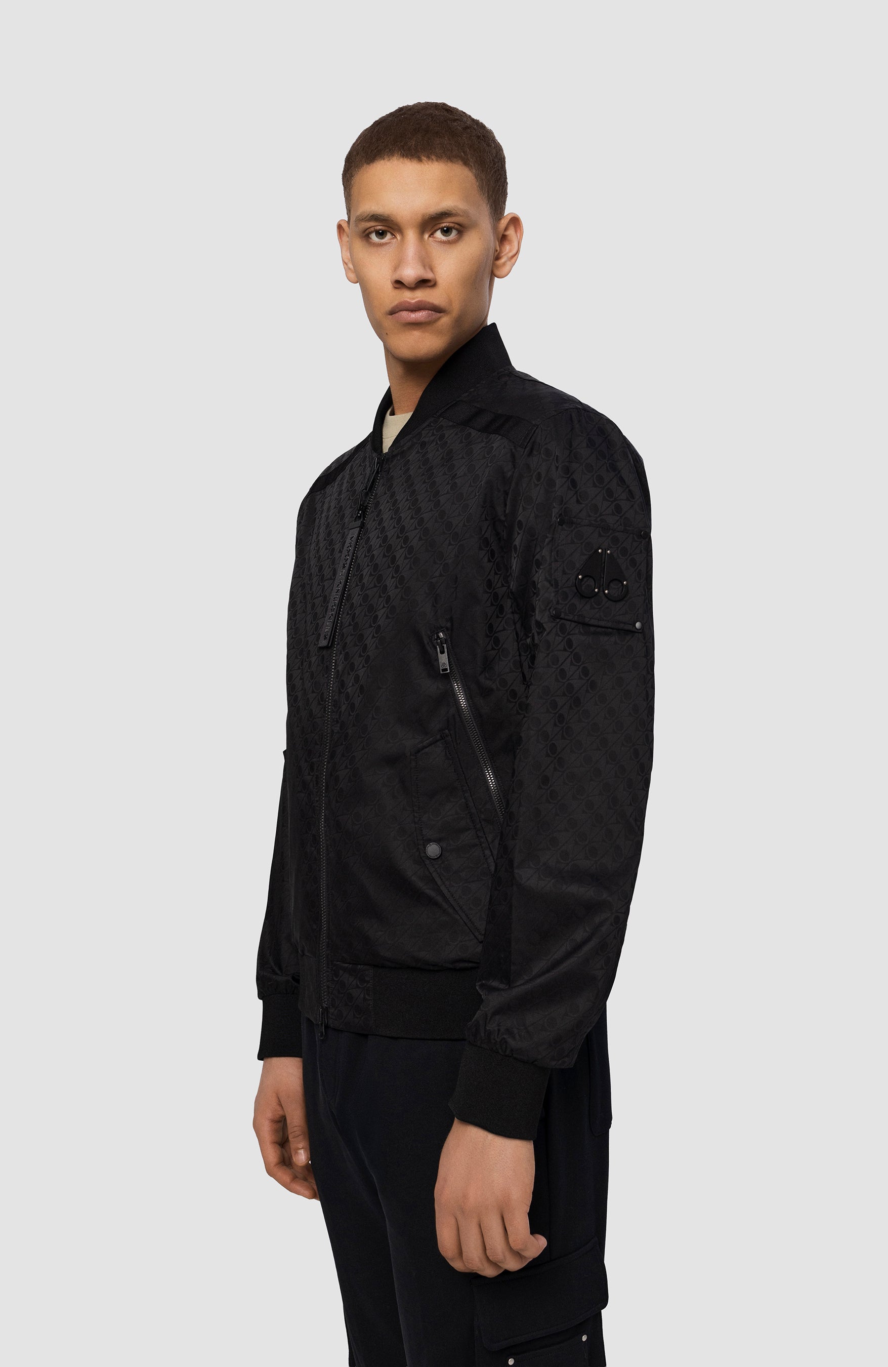 Logo-pattern bomber jacket COURVILLE