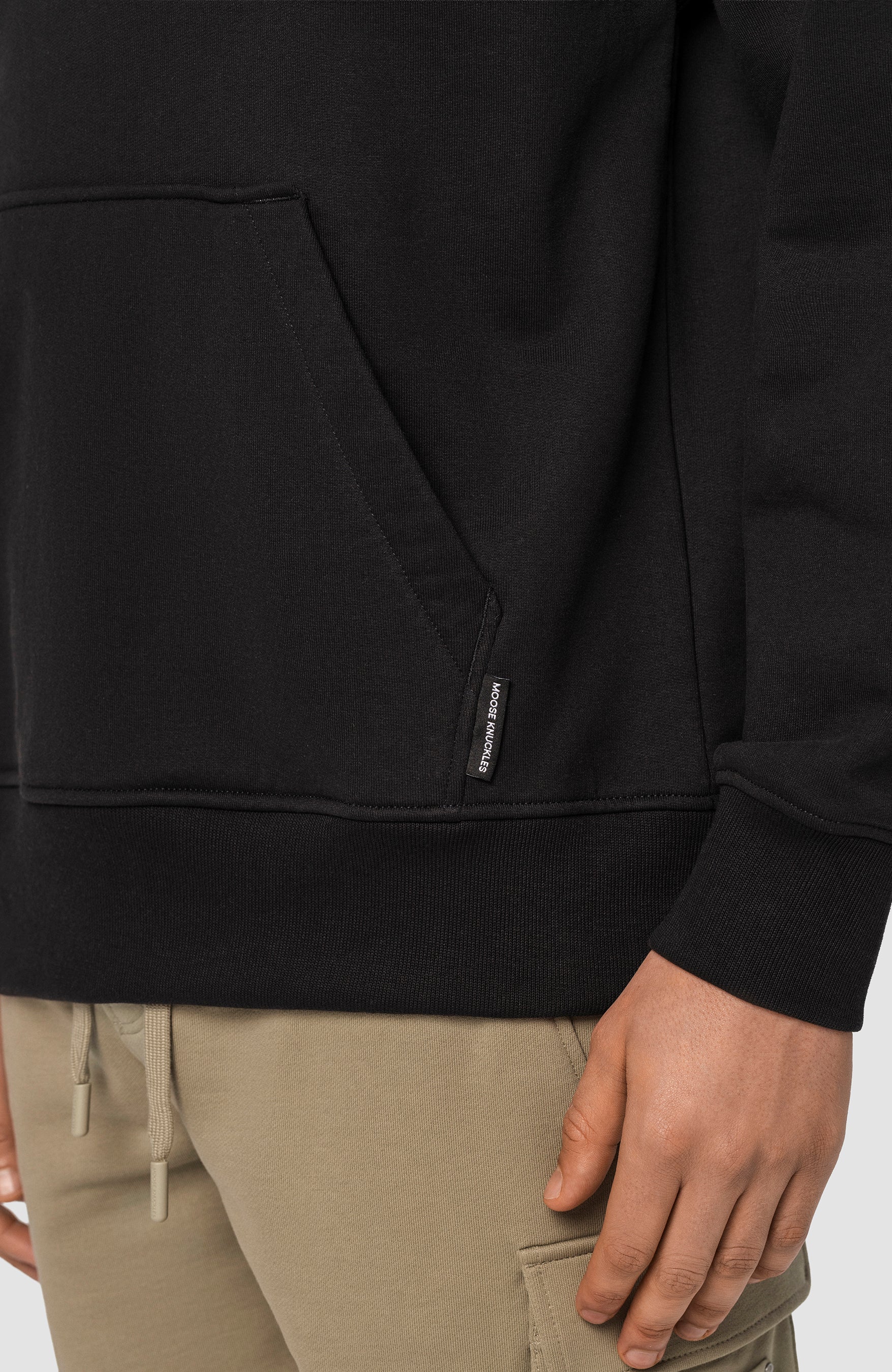 Moose knuckles Black Graphic-pattern hoodie damien image 4