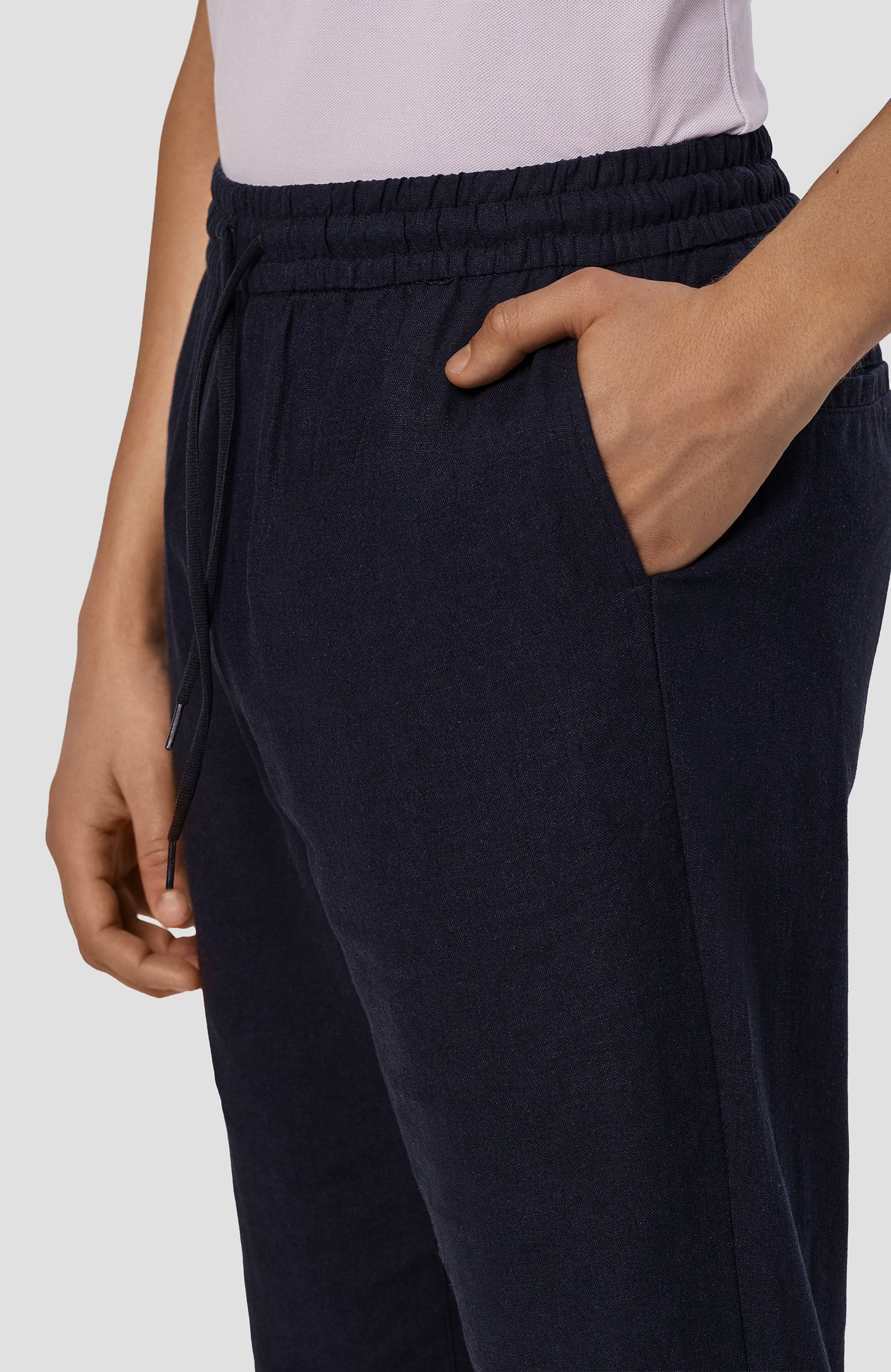 Les deux Navy Drawstring linen trousers patrick image 5