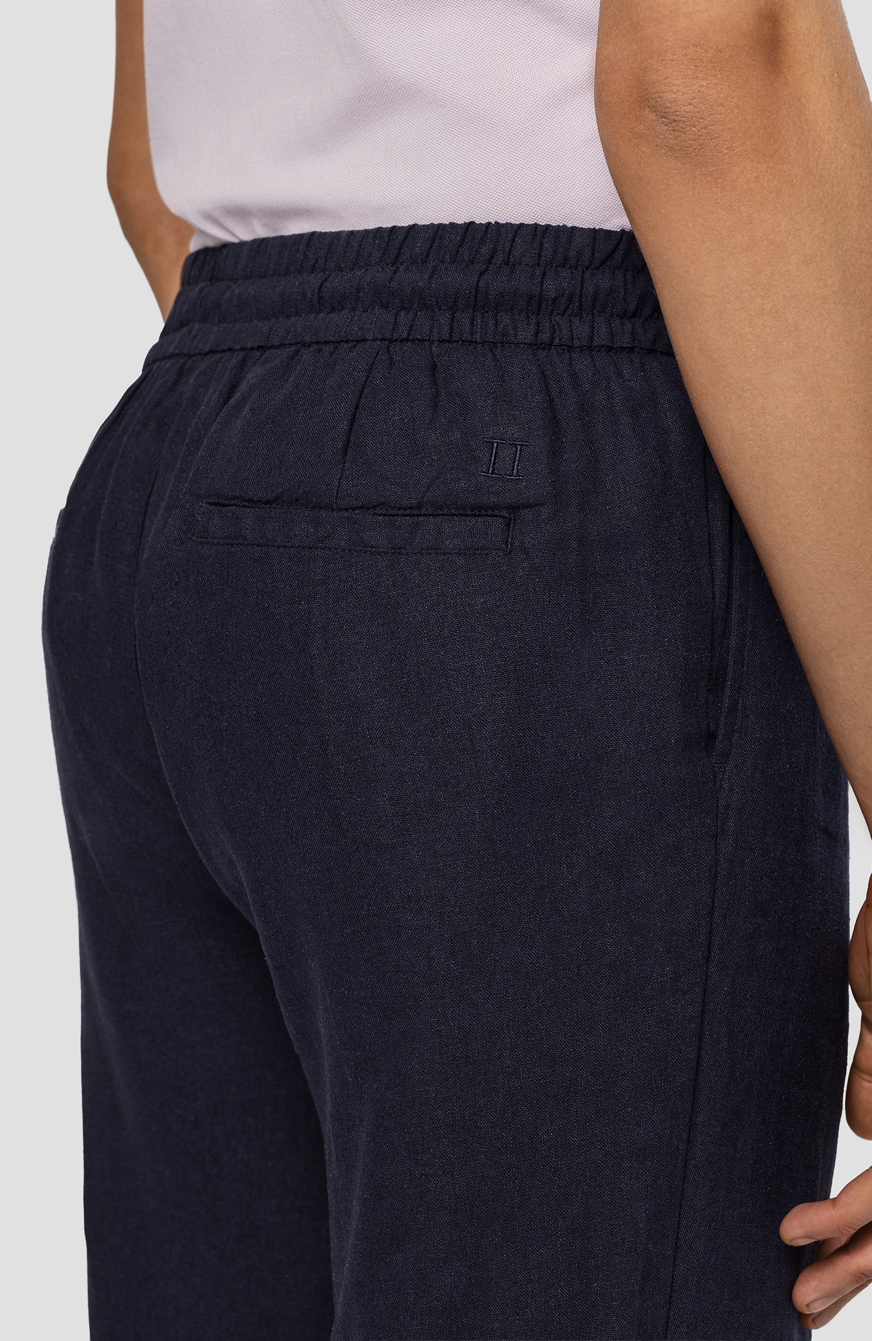 Les deux Navy Drawstring linen trousers patrick image 6