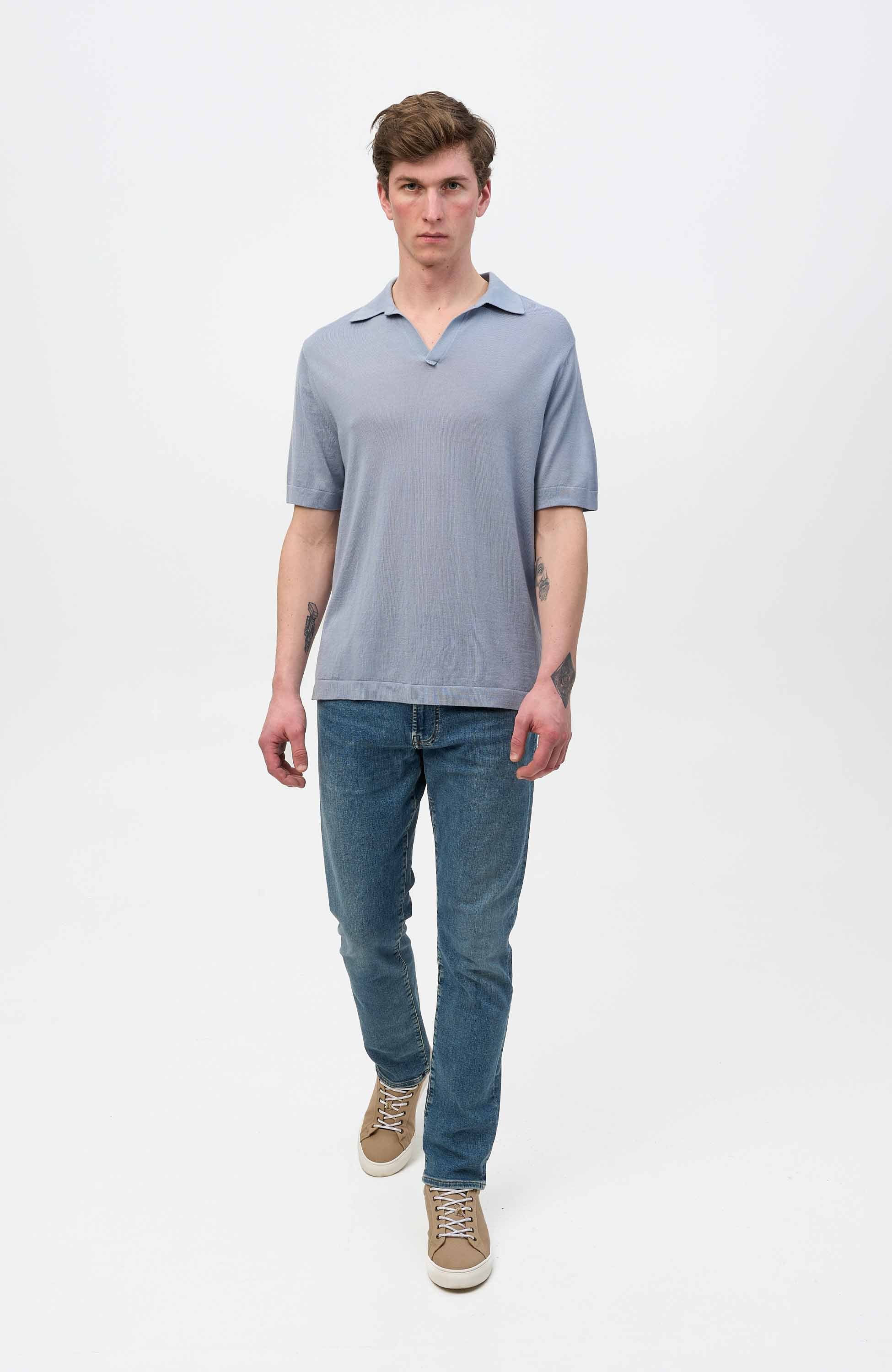 Knit polo shirt BEKER SS