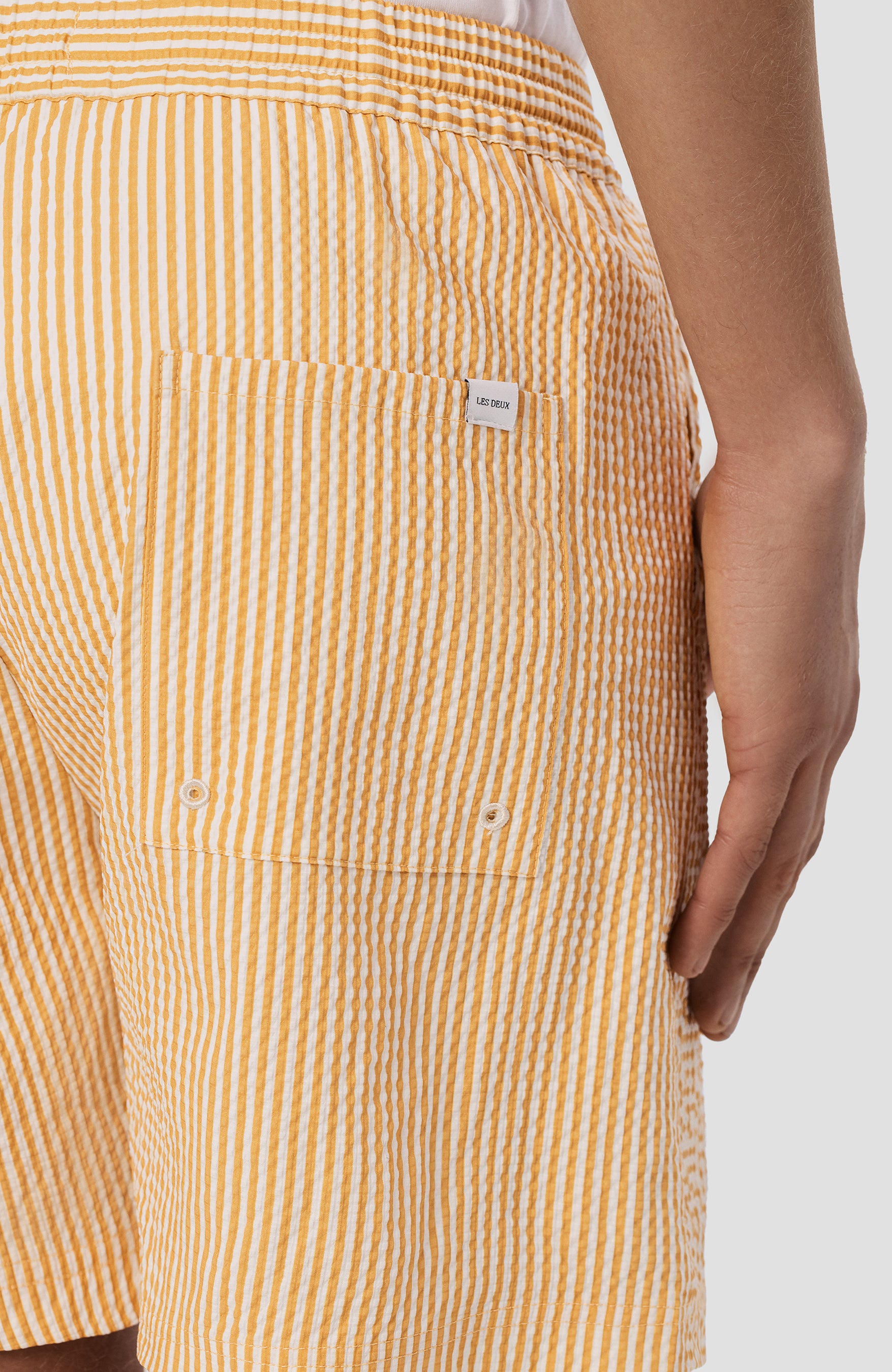 Les deux Yellow Stripe swim shorts stan image 5