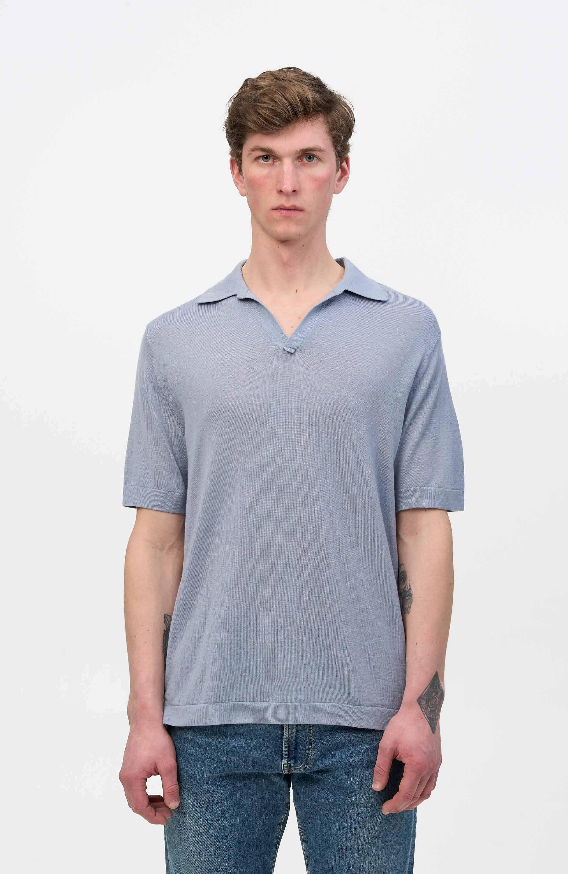 Knit polo shirt BEKER SS