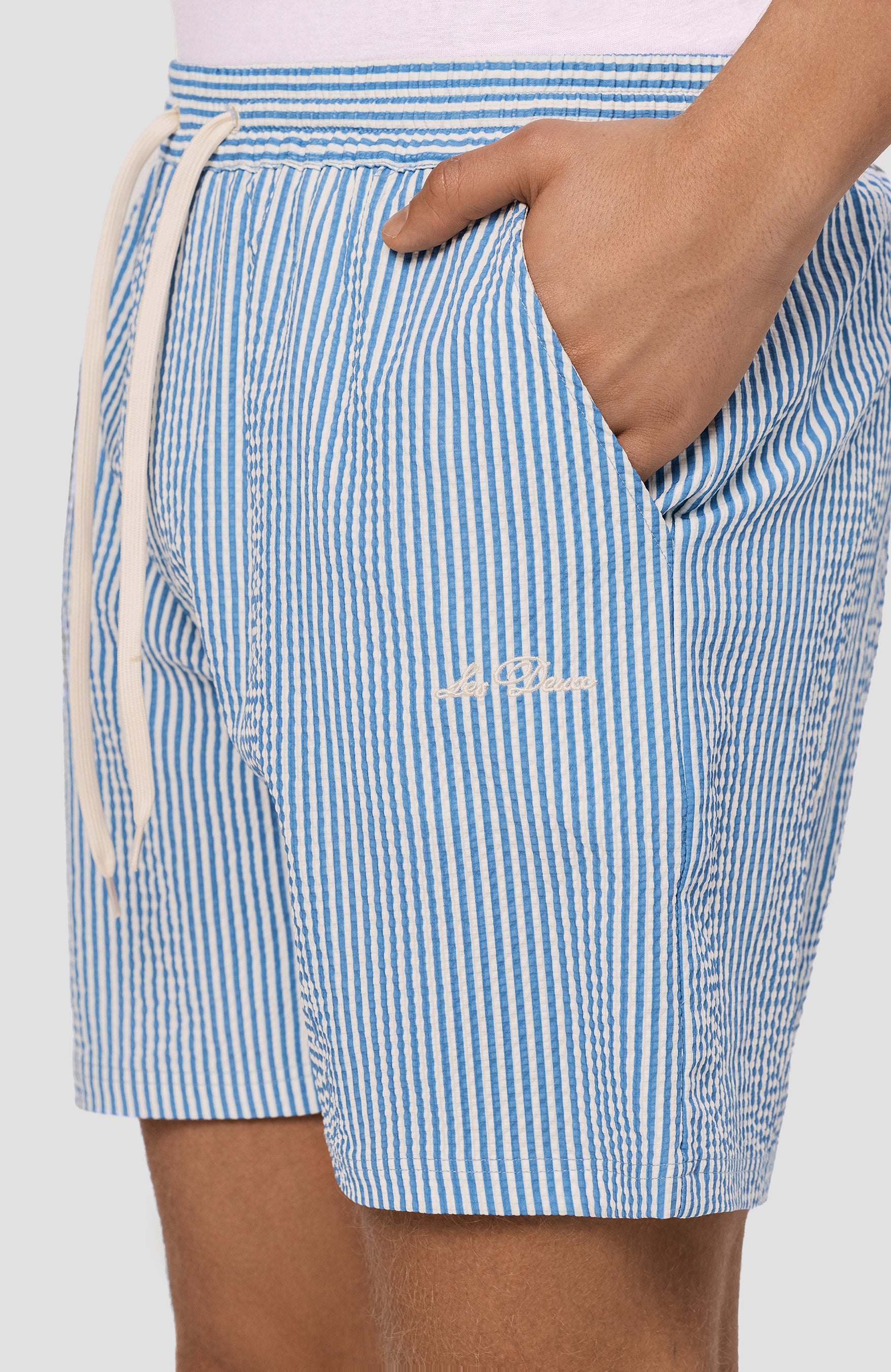 Les deux Blue Stripe swim shorts stan image 6