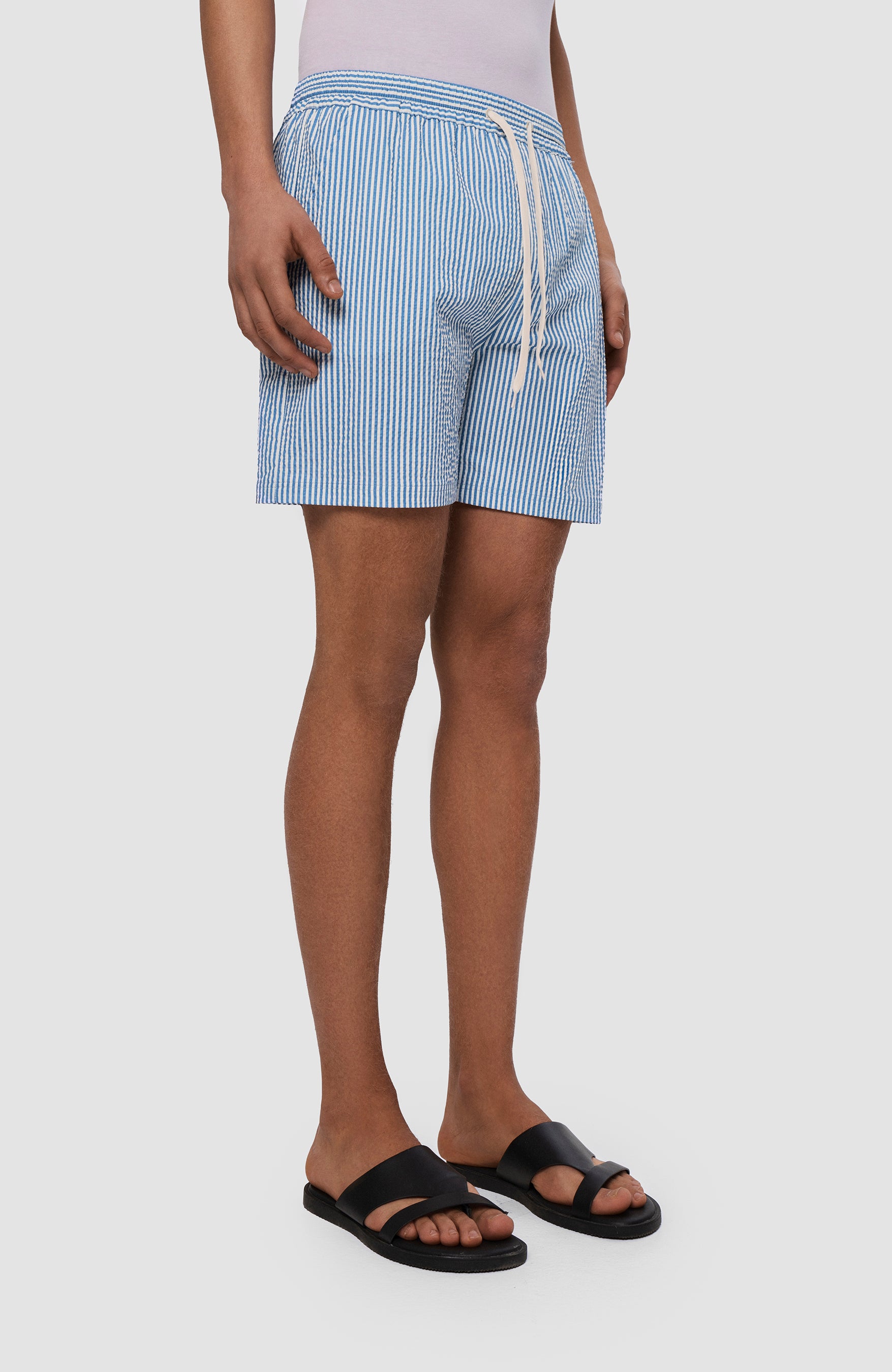 Les deux Blue Stripe swim shorts stan image 4