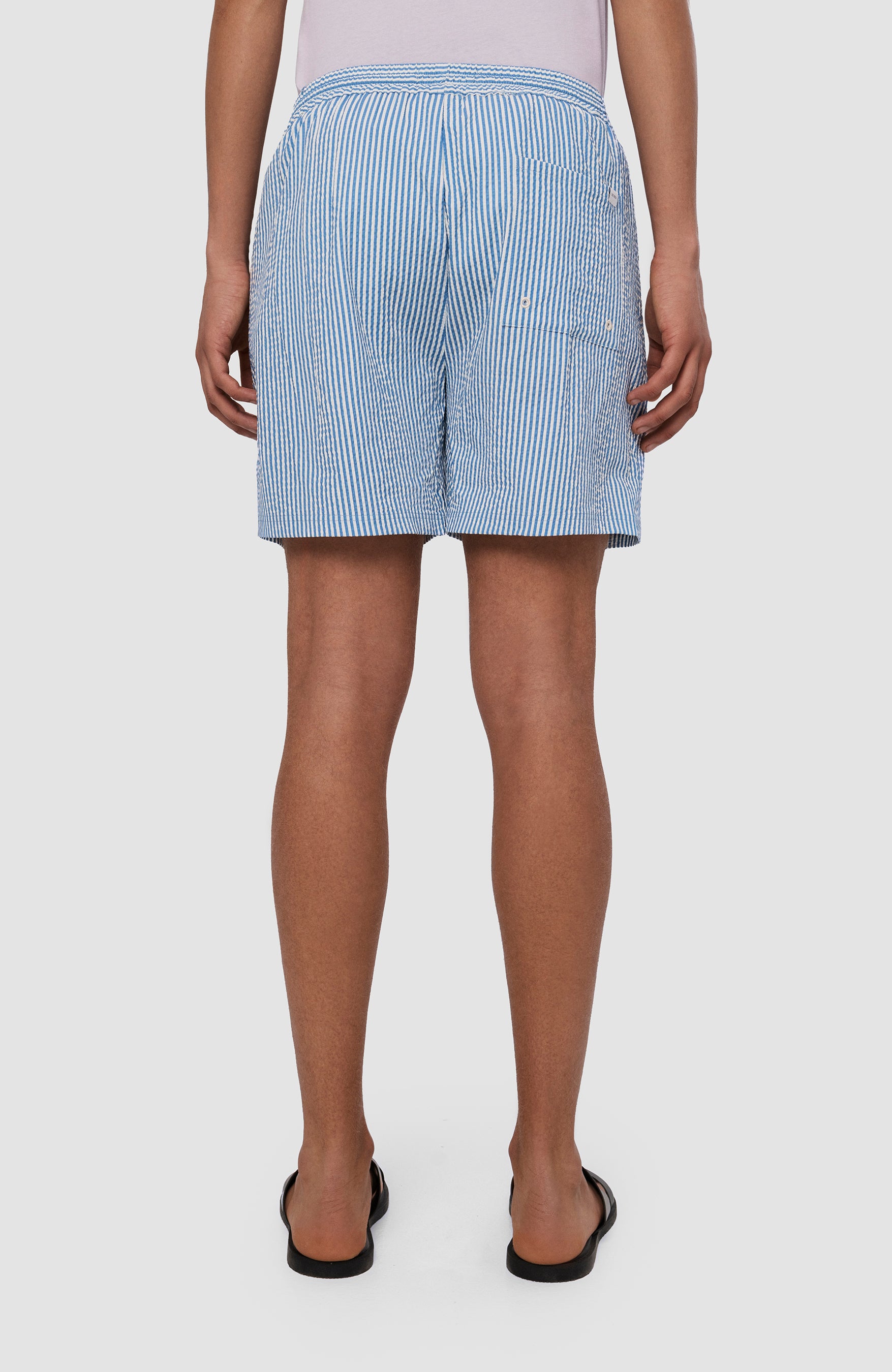 Les deux Blue Stripe swim shorts stan image 5