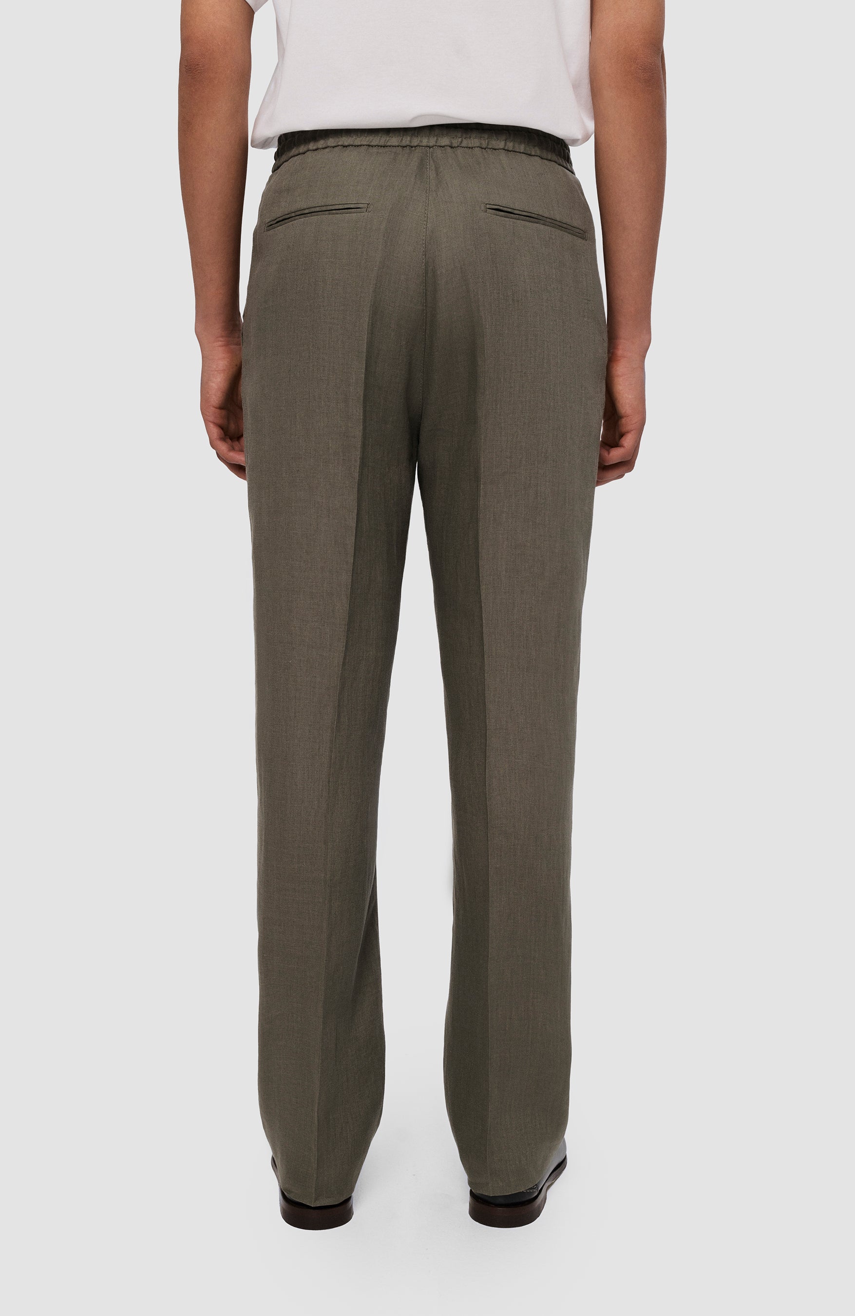 Tiger of sweden Green Linen casual trousers iscove image 4