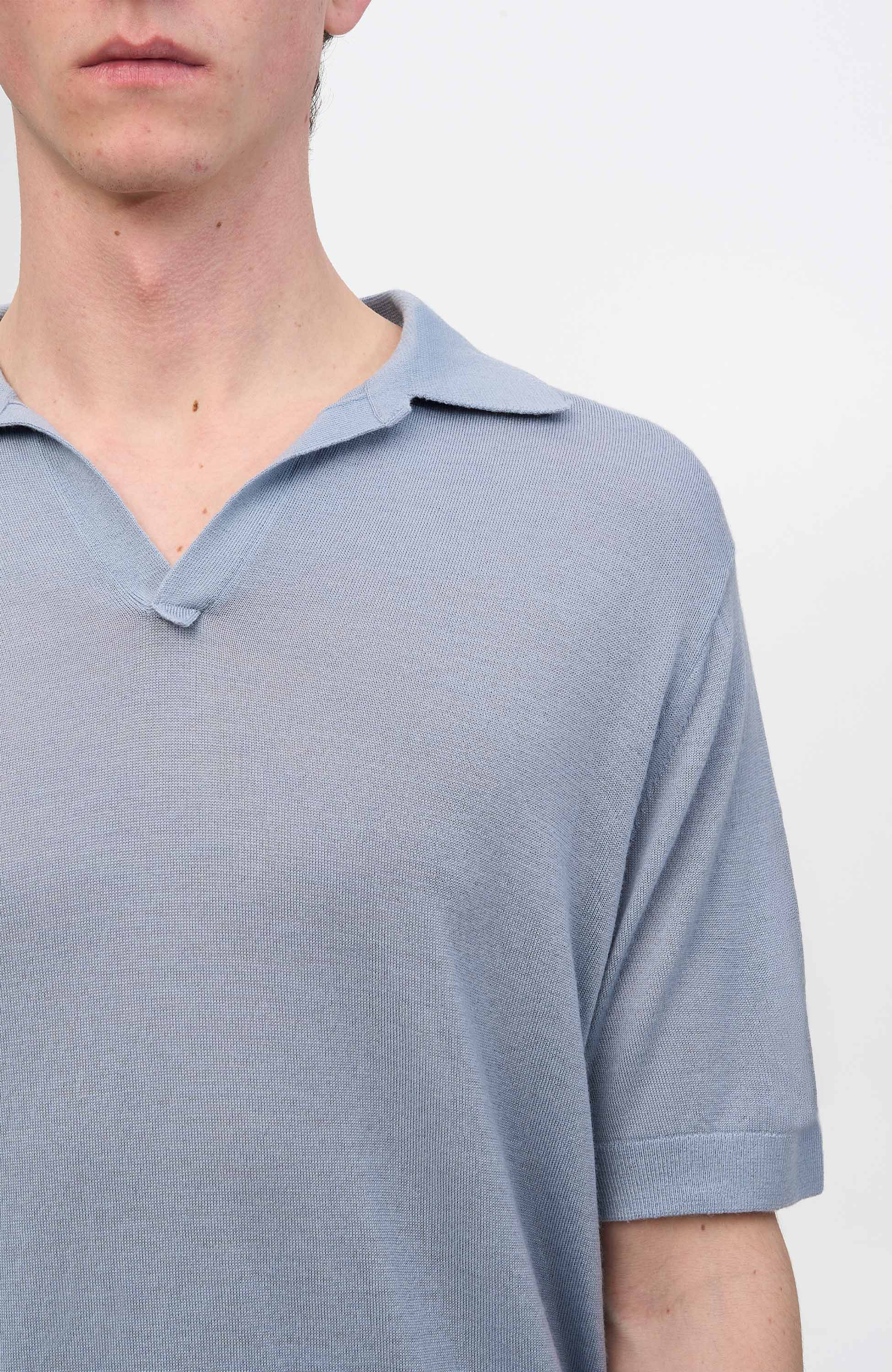 Tiger of sweden Blue Knit polo shirt beker ss image 6