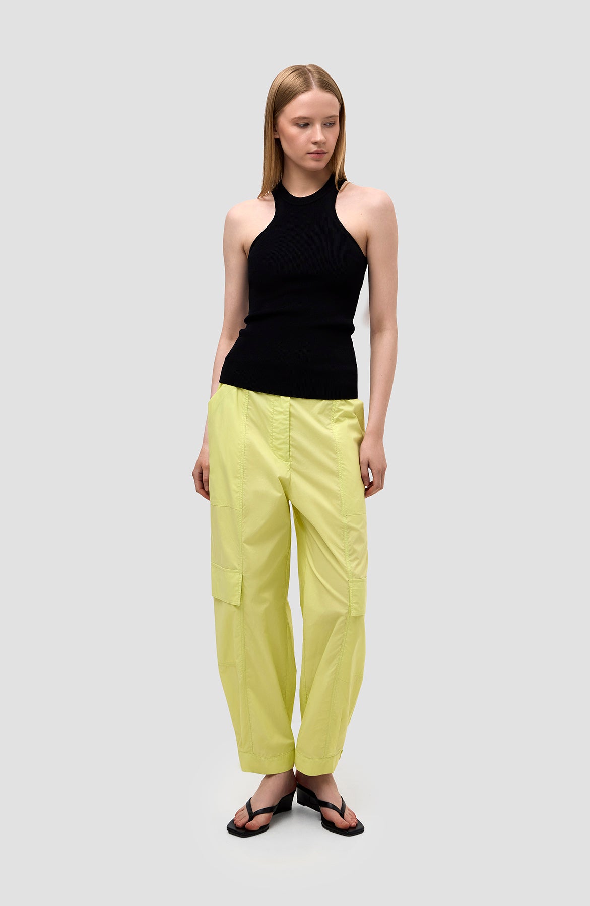 Erika cavallini Yellow Tapered-leg cargo trousers image 2