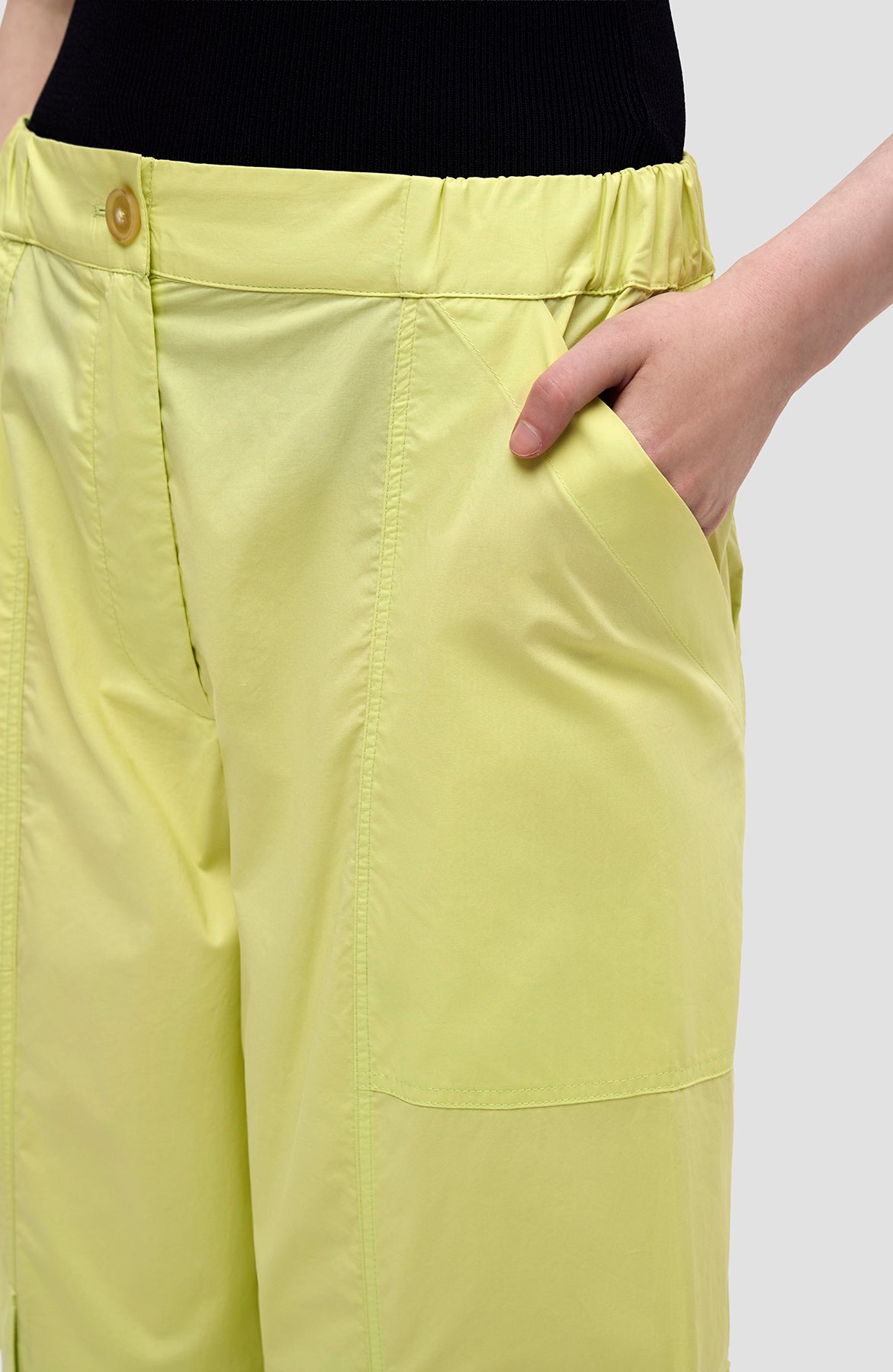 Erika cavallini Yellow Tapered-leg cargo trousers image 7
