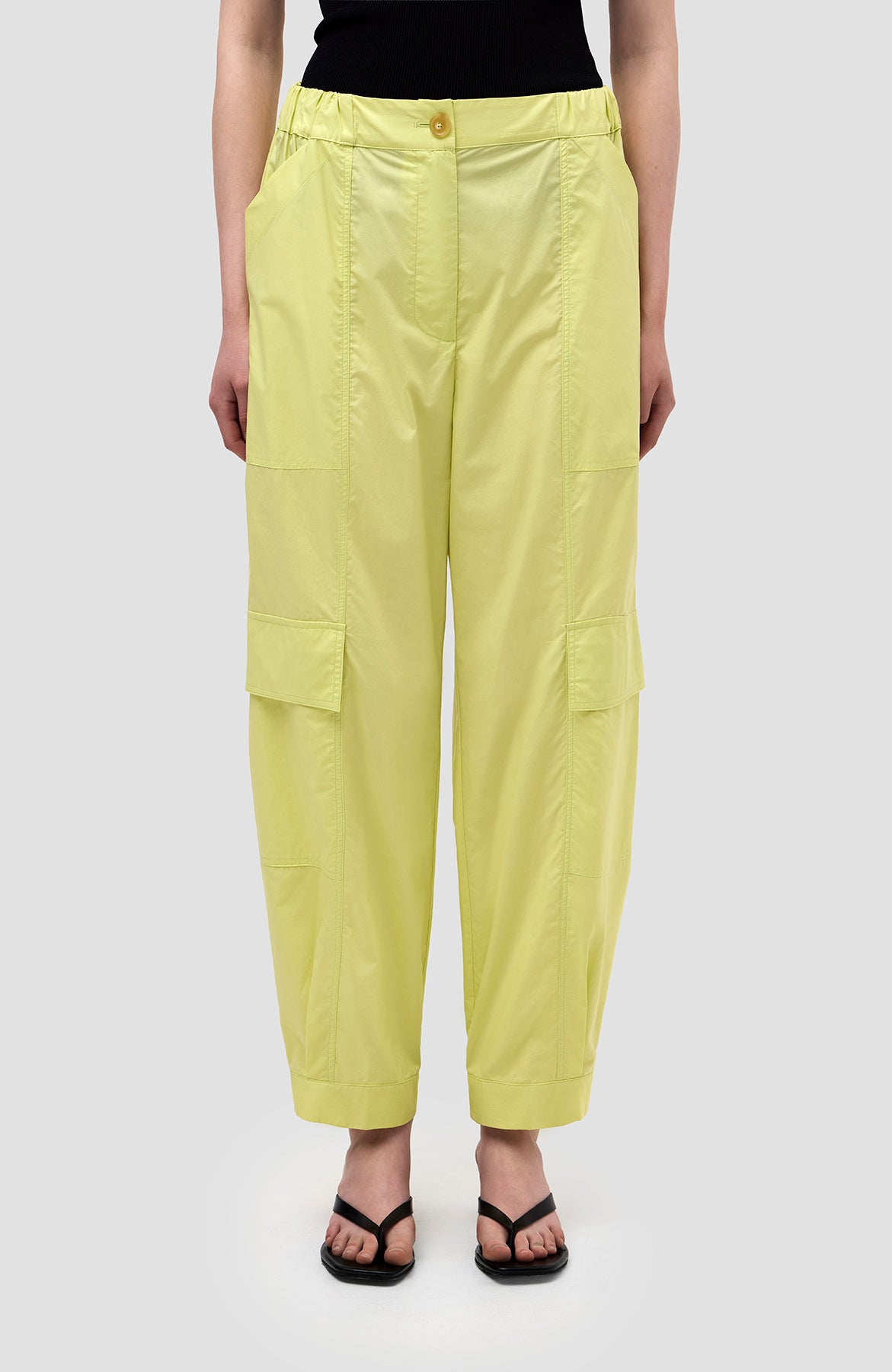 Erika cavallini Yellow Tapered-leg cargo trousers image 3