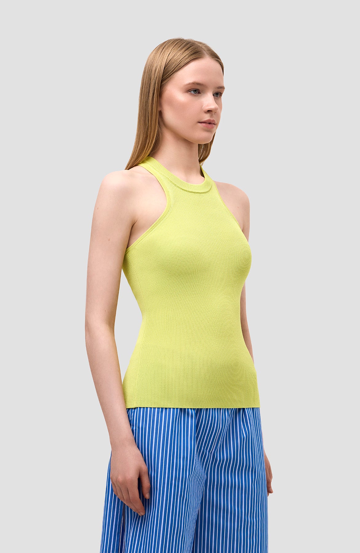 Erika cavallini Yellow Ribbed tank top image 3