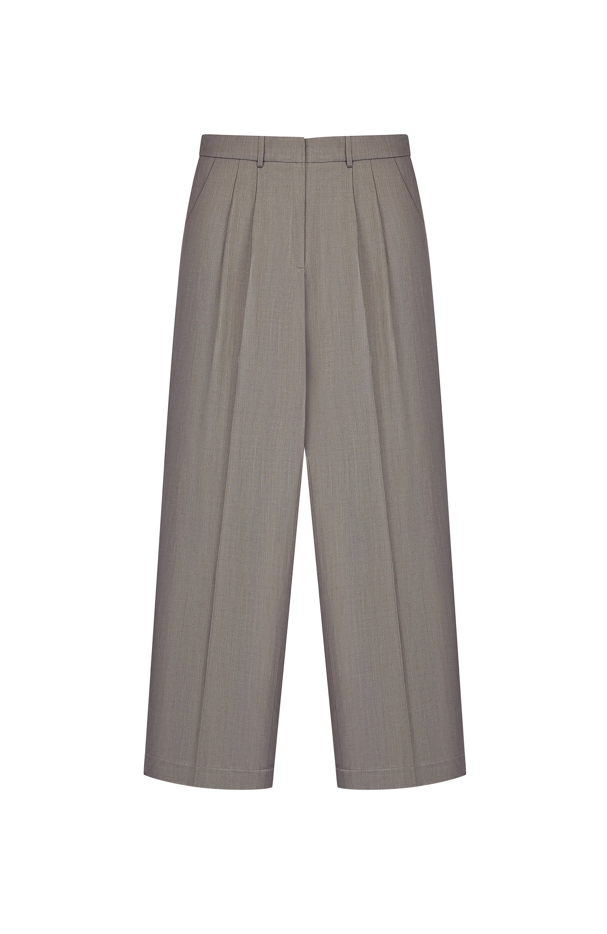 Beige brown Beige Wide-leg suit trousers image 6