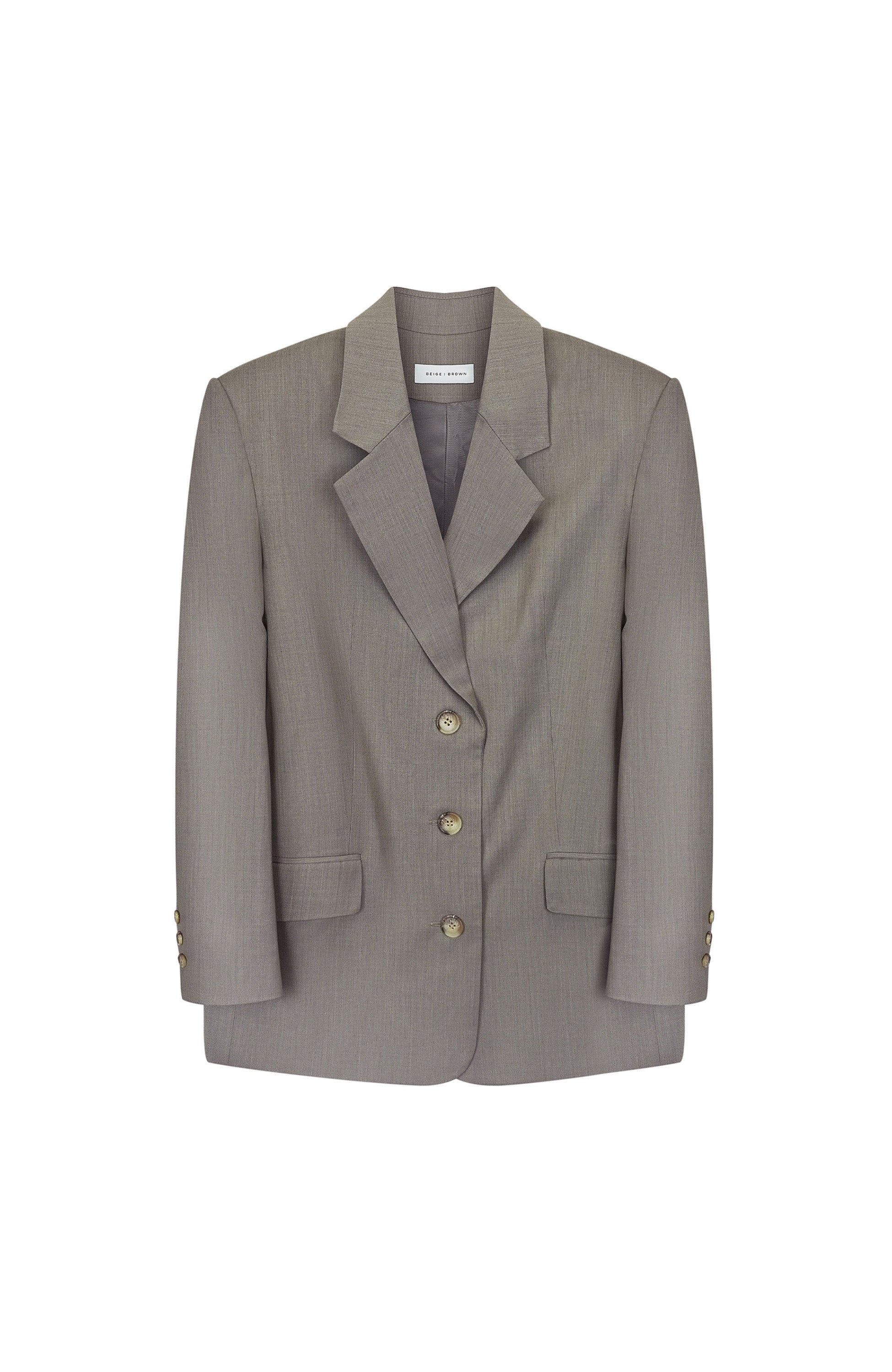 Beige brown Beige Oversized suit blazer image 7