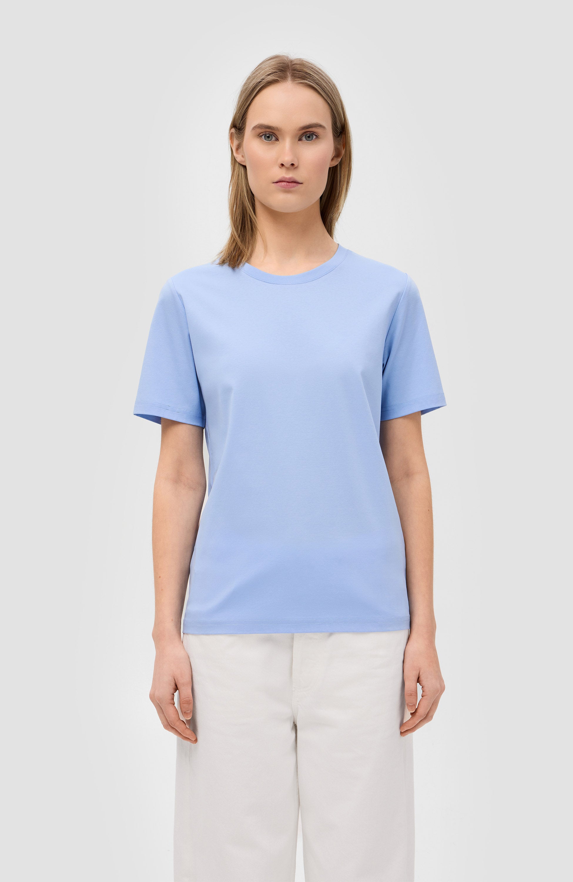 Women Mercerized Cotton Short Sleeve Long T Dress Real Essentials 3 Pack  Women's Casual Short Sleeve Maxi T-Shirt Summer Dress with Slit (Available  in Plus Size)
