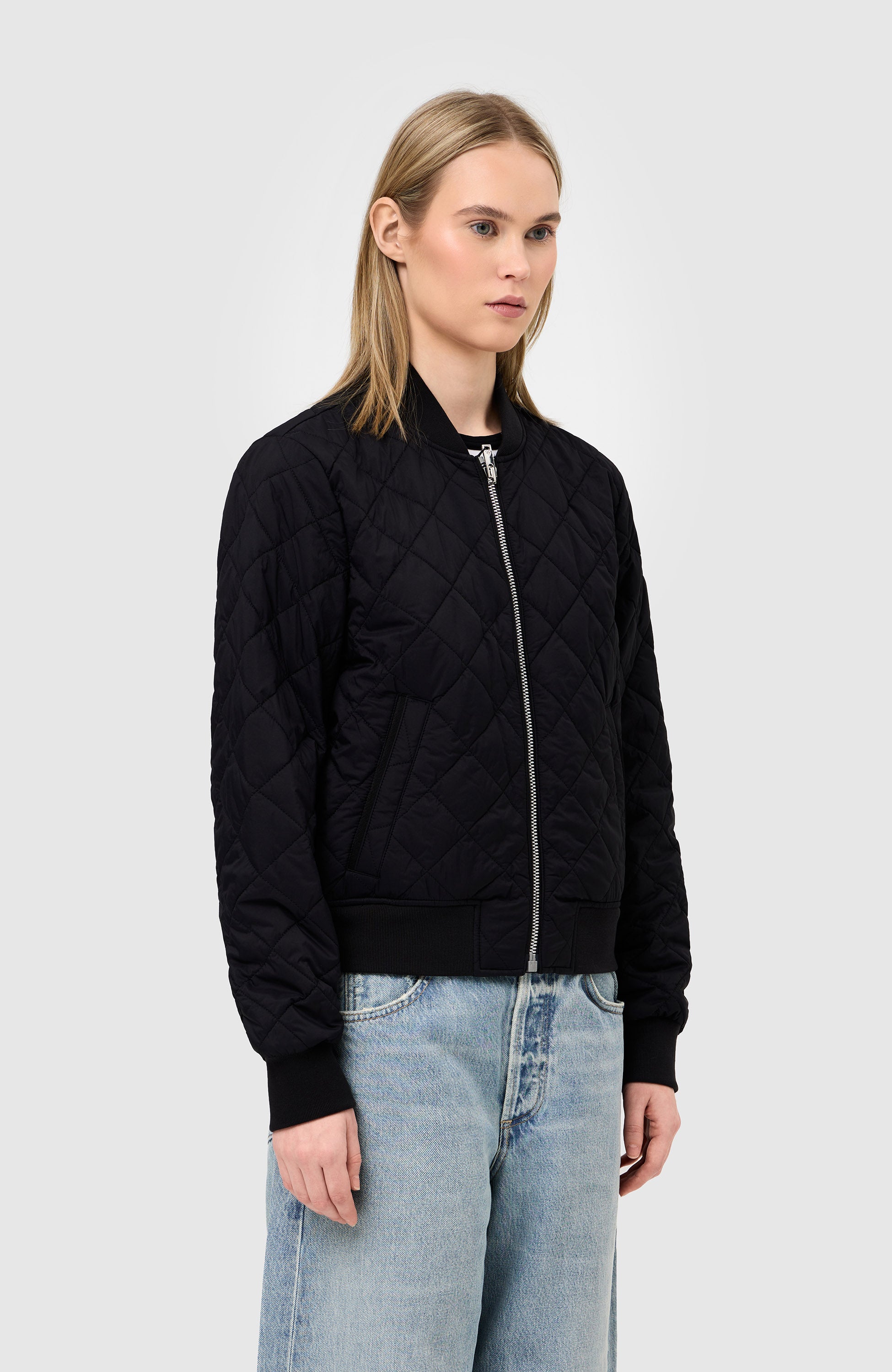 Moose knuckles Black Quilted bomber jacket toussaint image 3