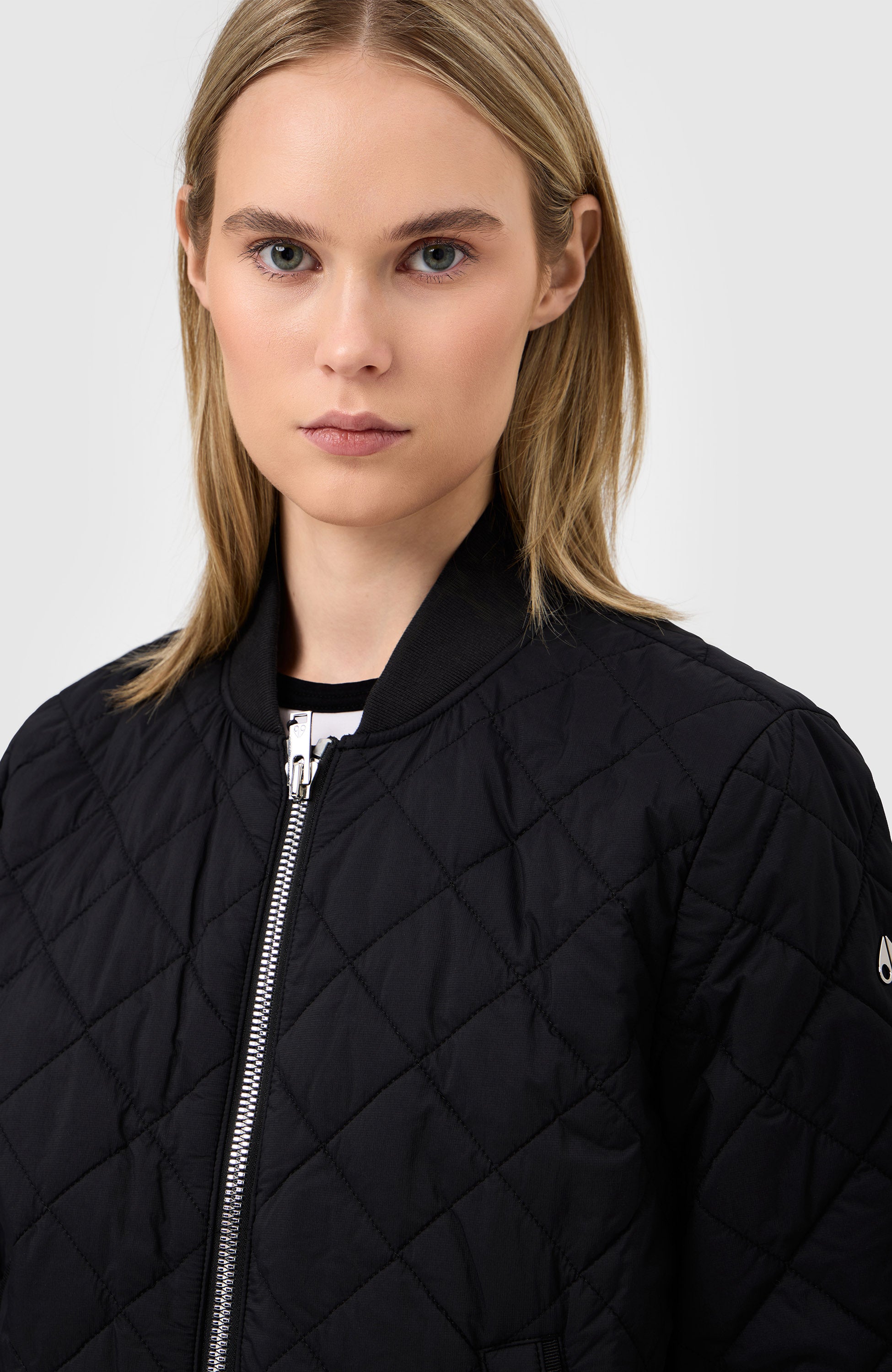 Moose knuckles Black Quilted bomber jacket toussaint image 5