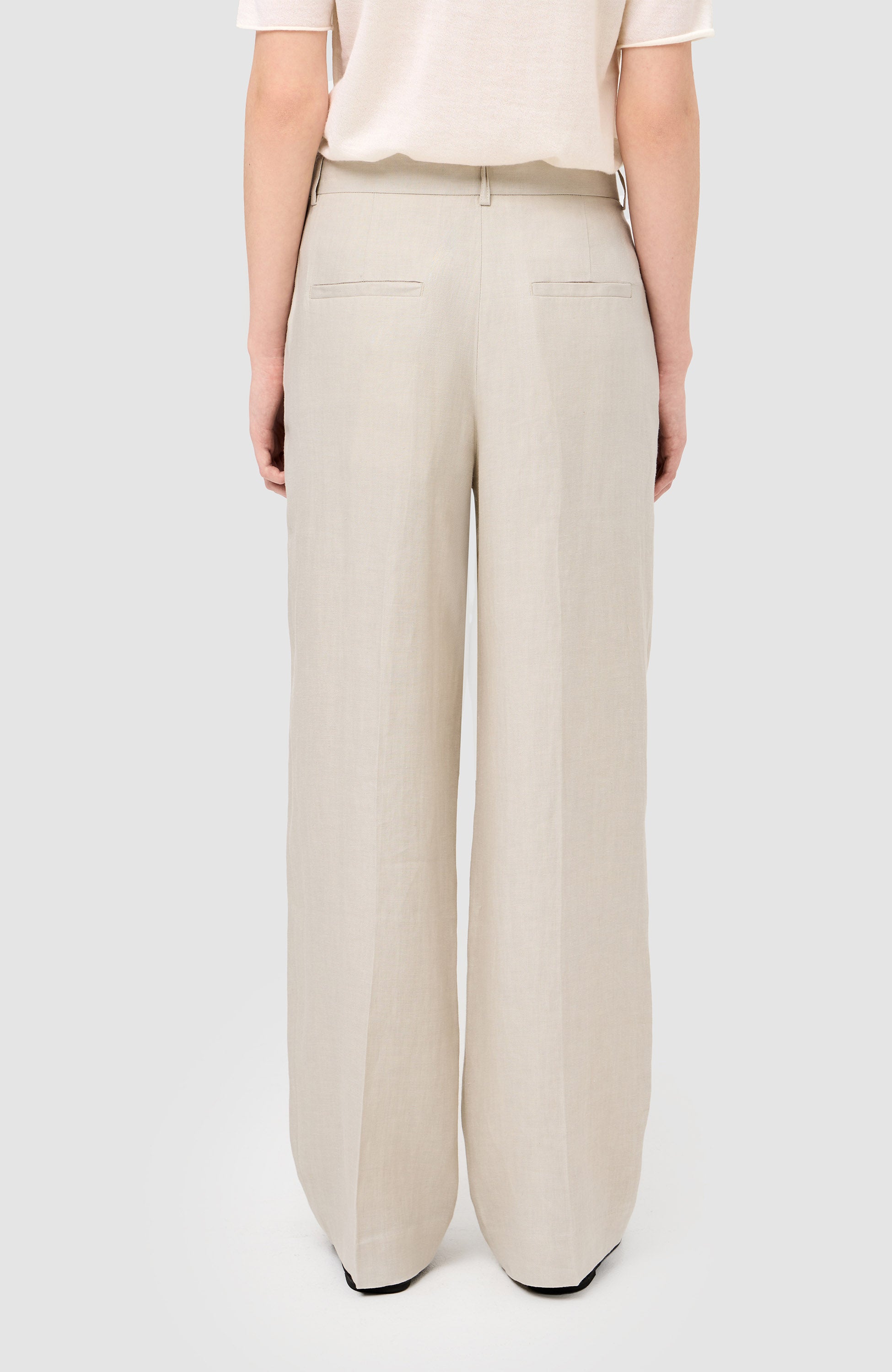 House of dagmar Neutral Linen wide suit trousers image 4