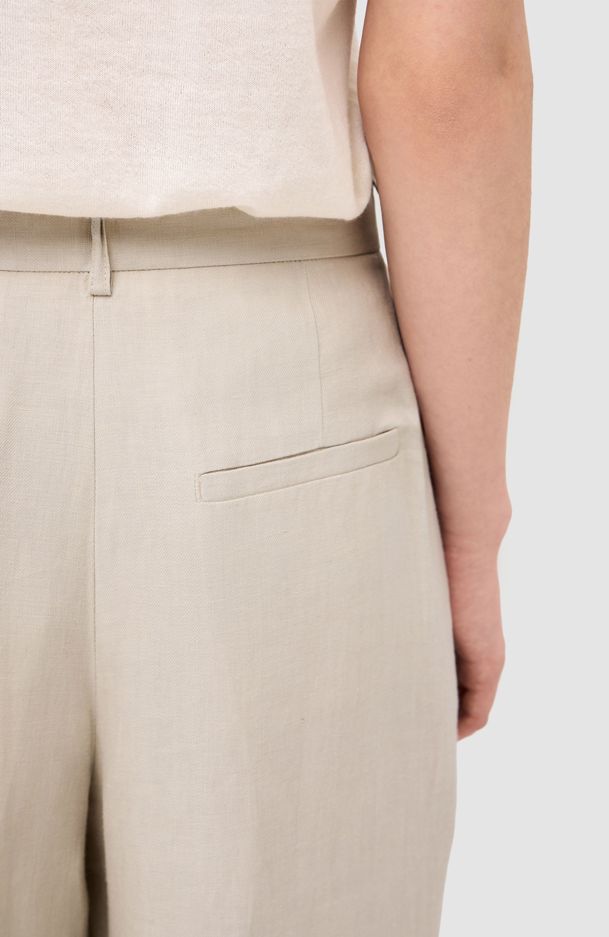 House of dagmar Neutral Linen wide suit trousers image 6