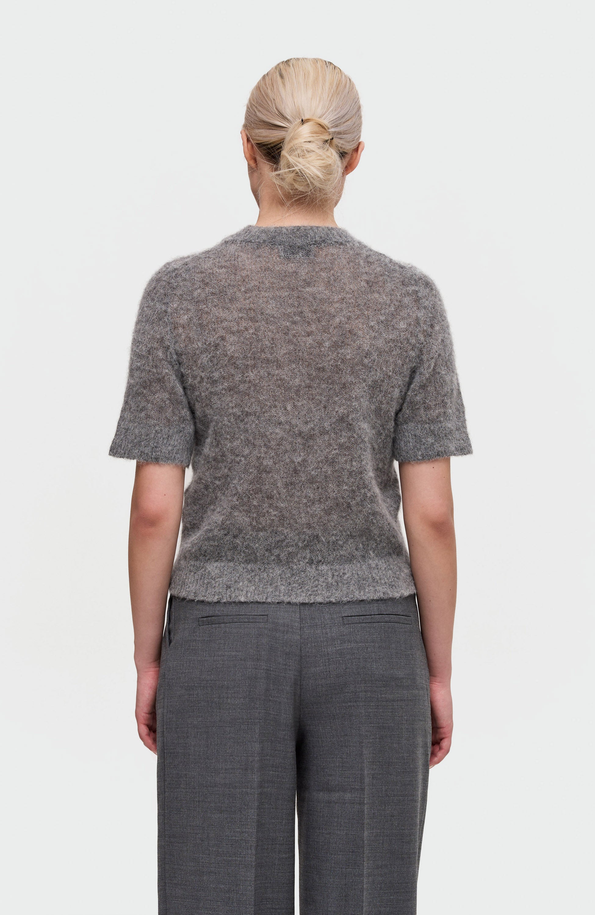 House of dagmar Grey Brushed alpaca top image 4