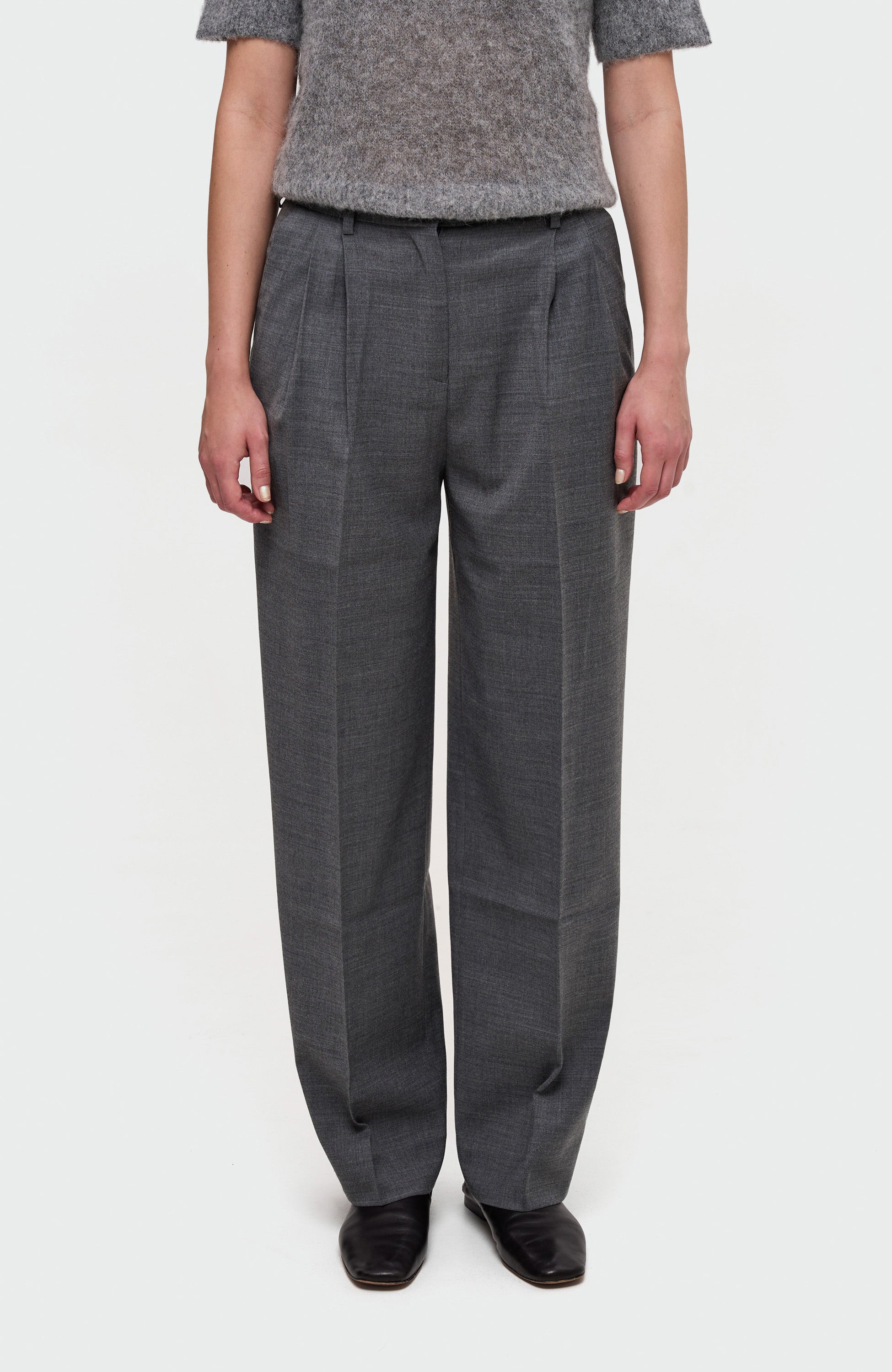 House of dagmar Grey Wide suit trousers image 3