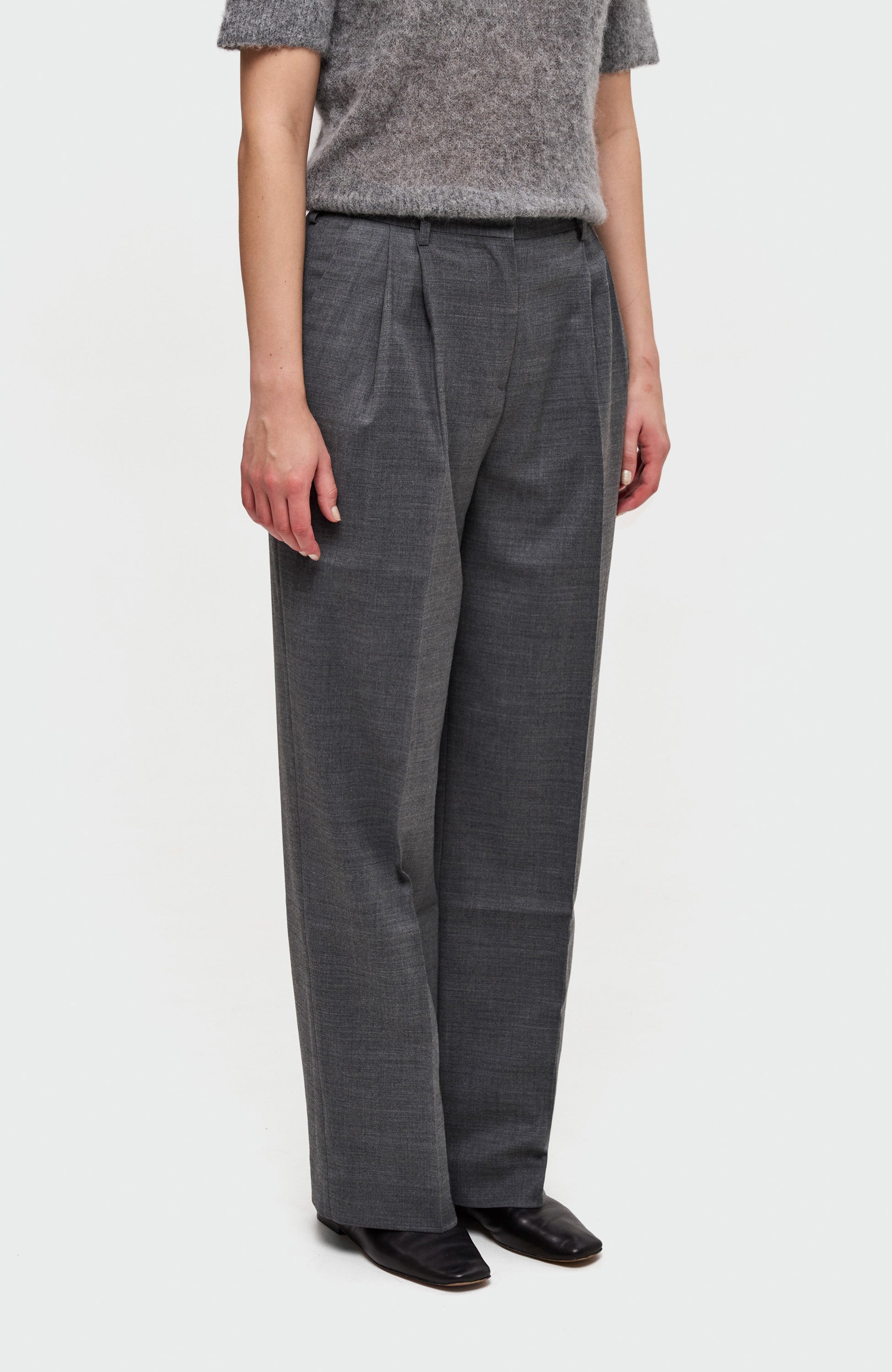 House of dagmar Grey Wide suit trousers image 4