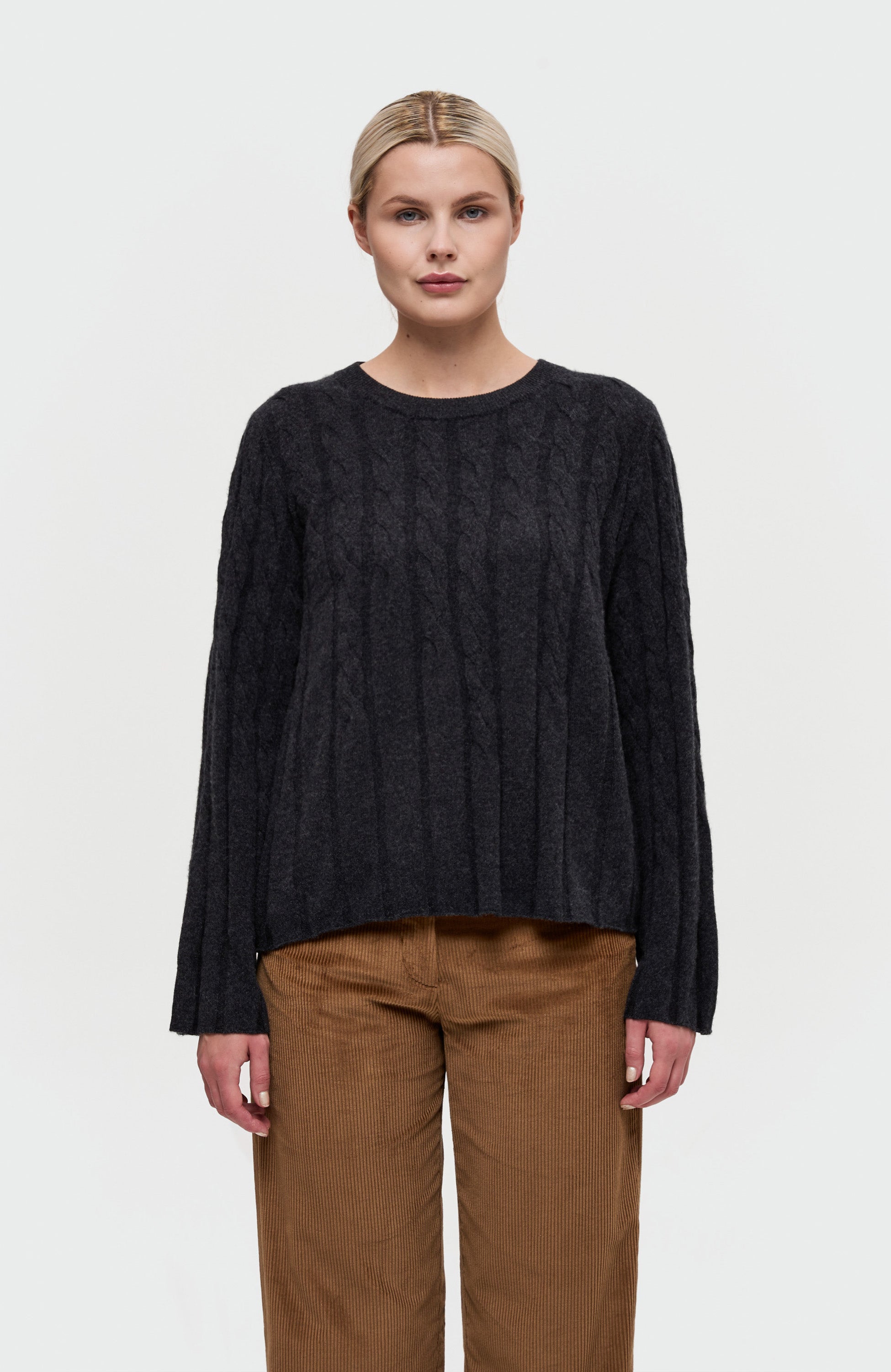House of dagmar Grey Cashmere blend cable knit image 1