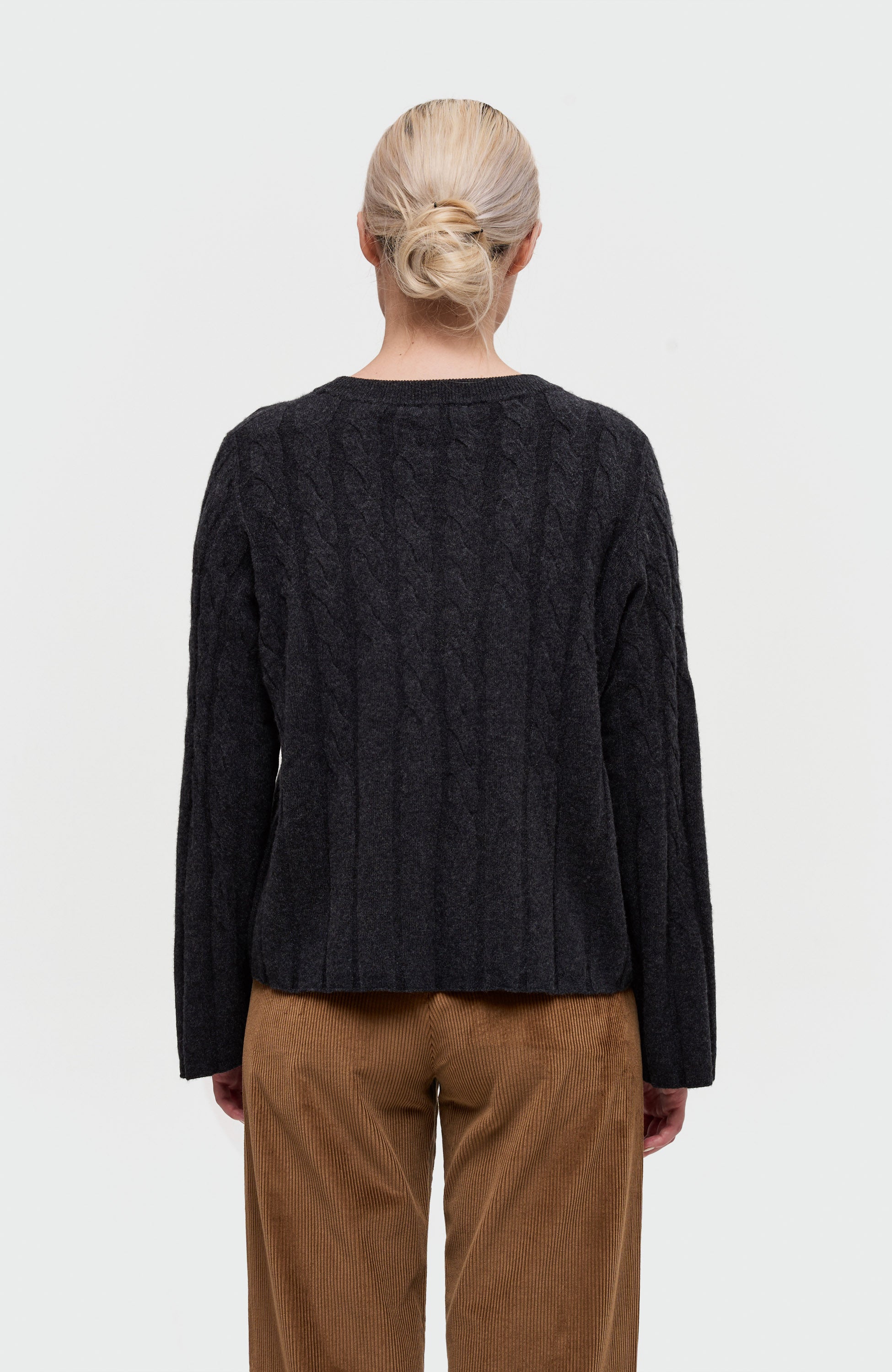 House of dagmar Grey Cashmere blend cable knit image 4