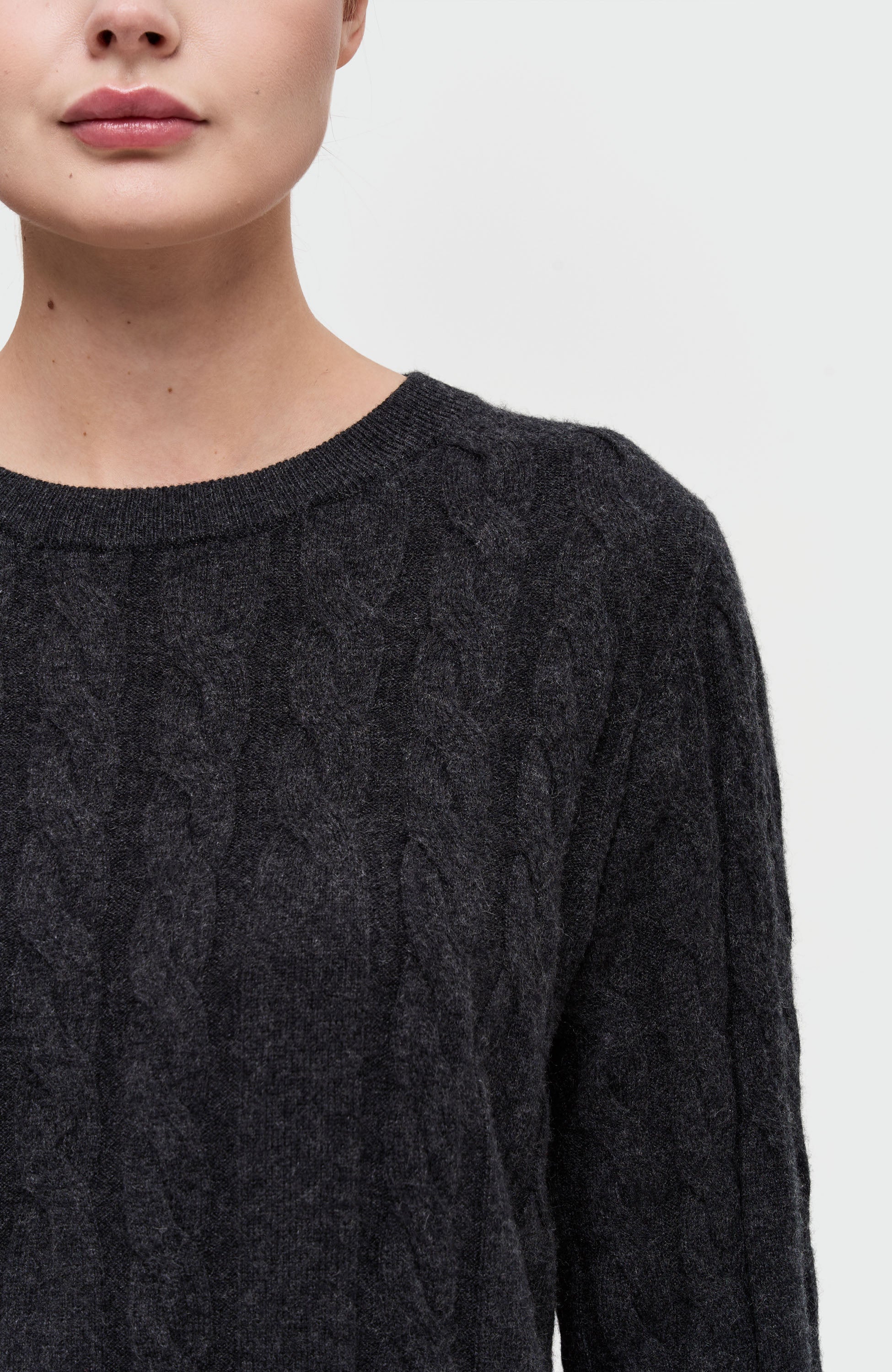 House of dagmar Grey Cashmere blend cable knit image 5