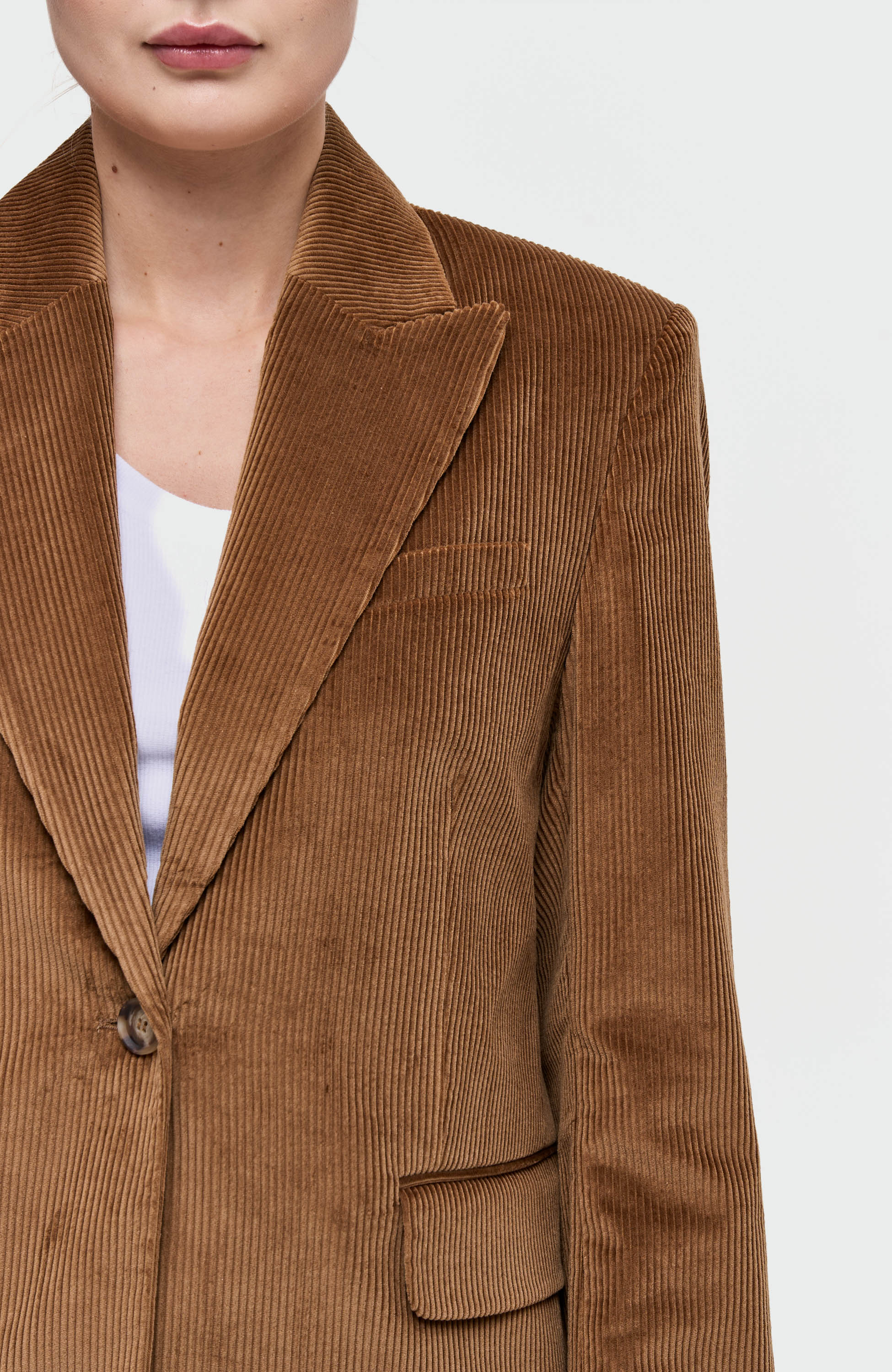 House of dagmar Brown Corduroy single-breasted blazer image 7