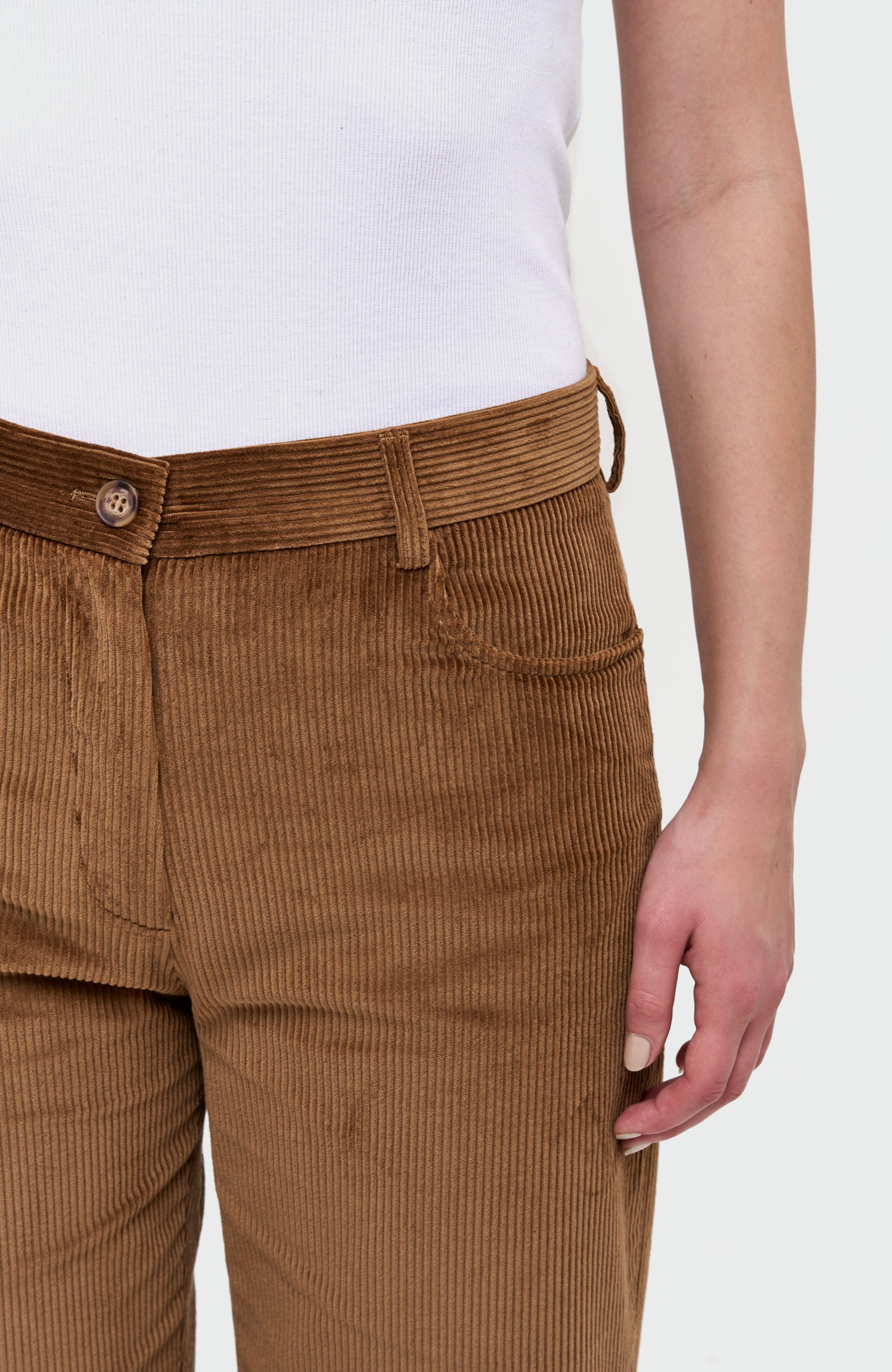 House of dagmar Brown Corduroy straight-leg trousers image 5