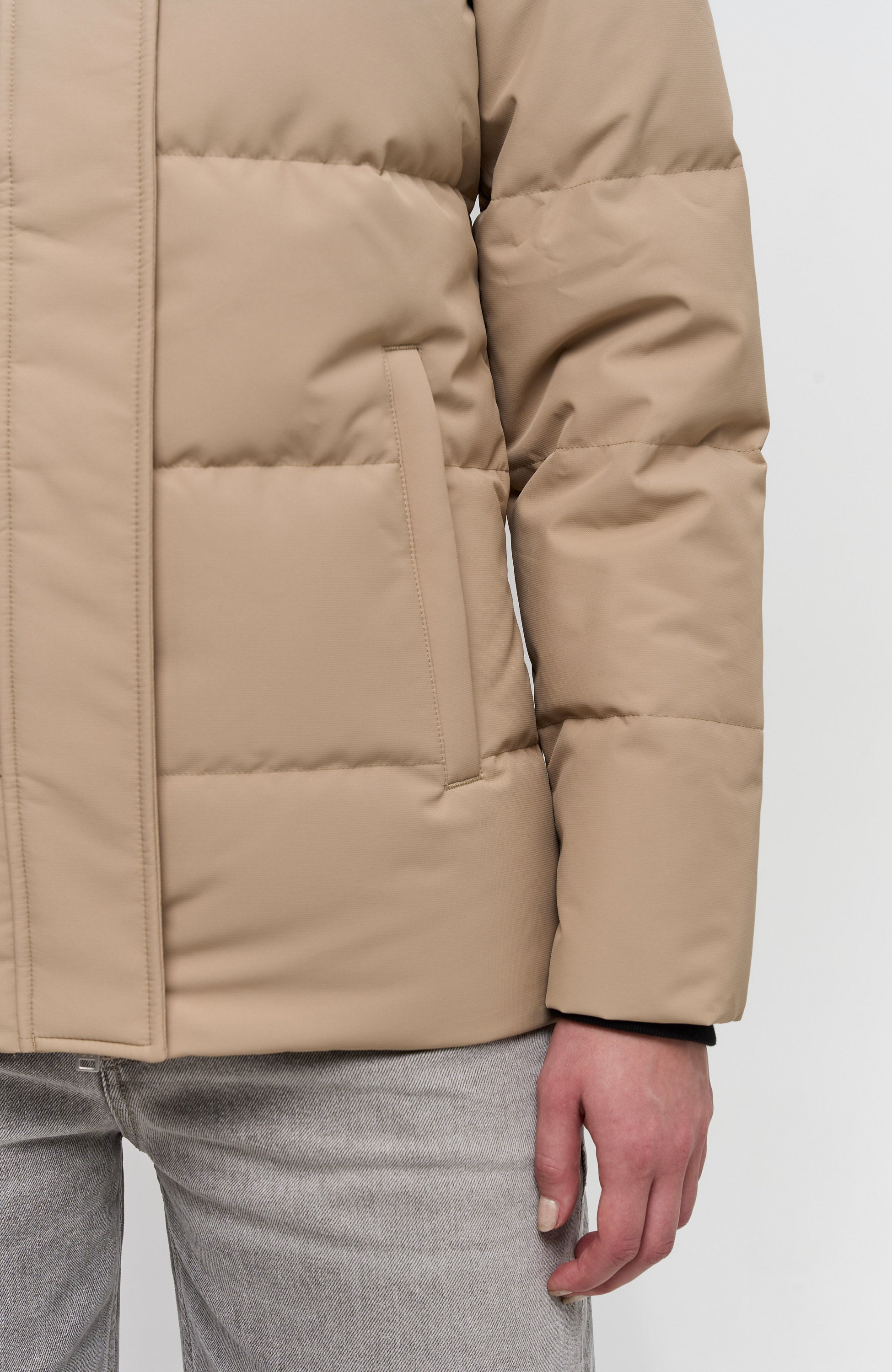 Moose knuckles Neutral Shearling puffer jacket cloud 3q image 10